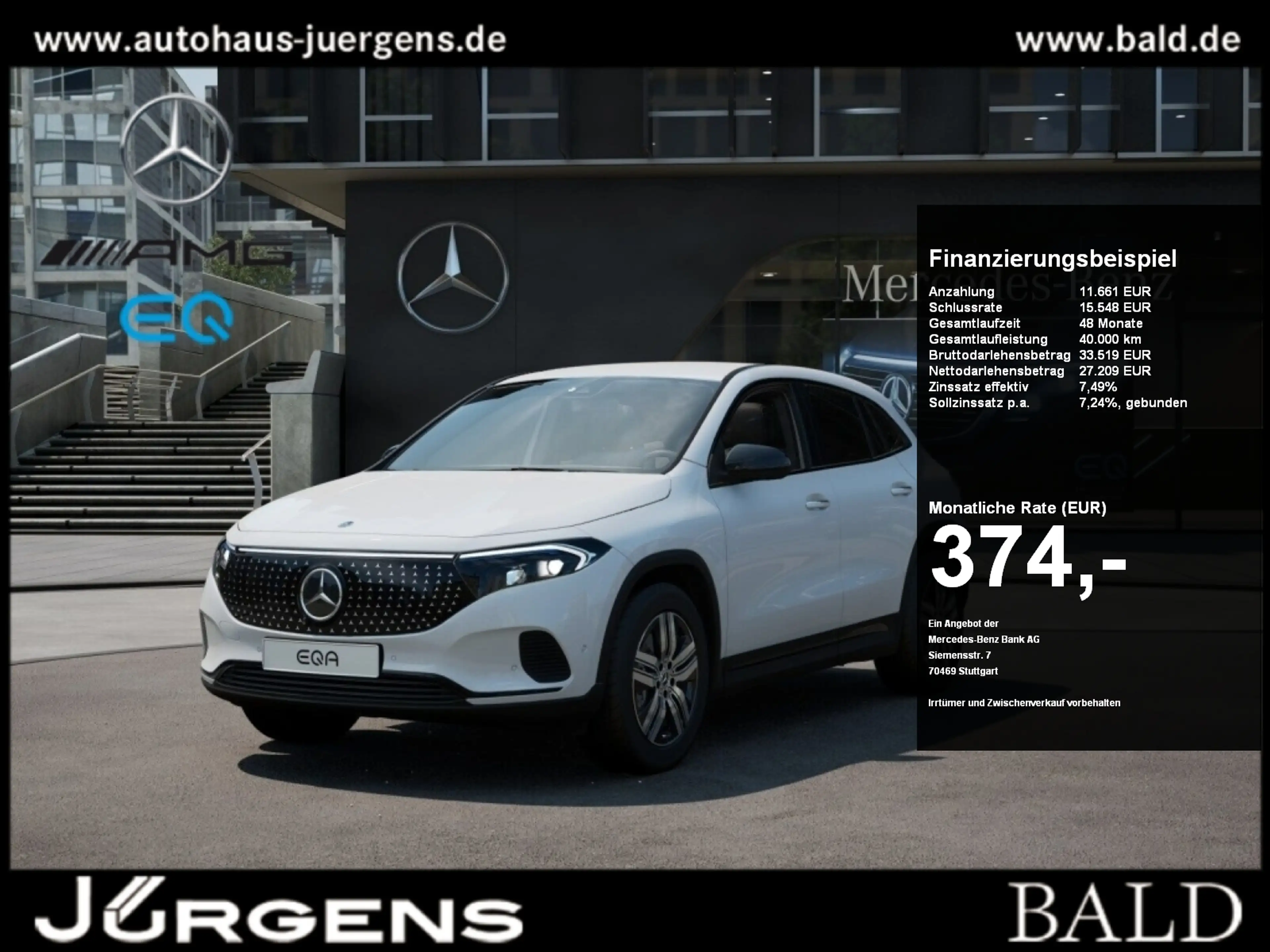 Mercedes-Benz EQA 250 + Electric Art+Night+Kam+Pre Safe