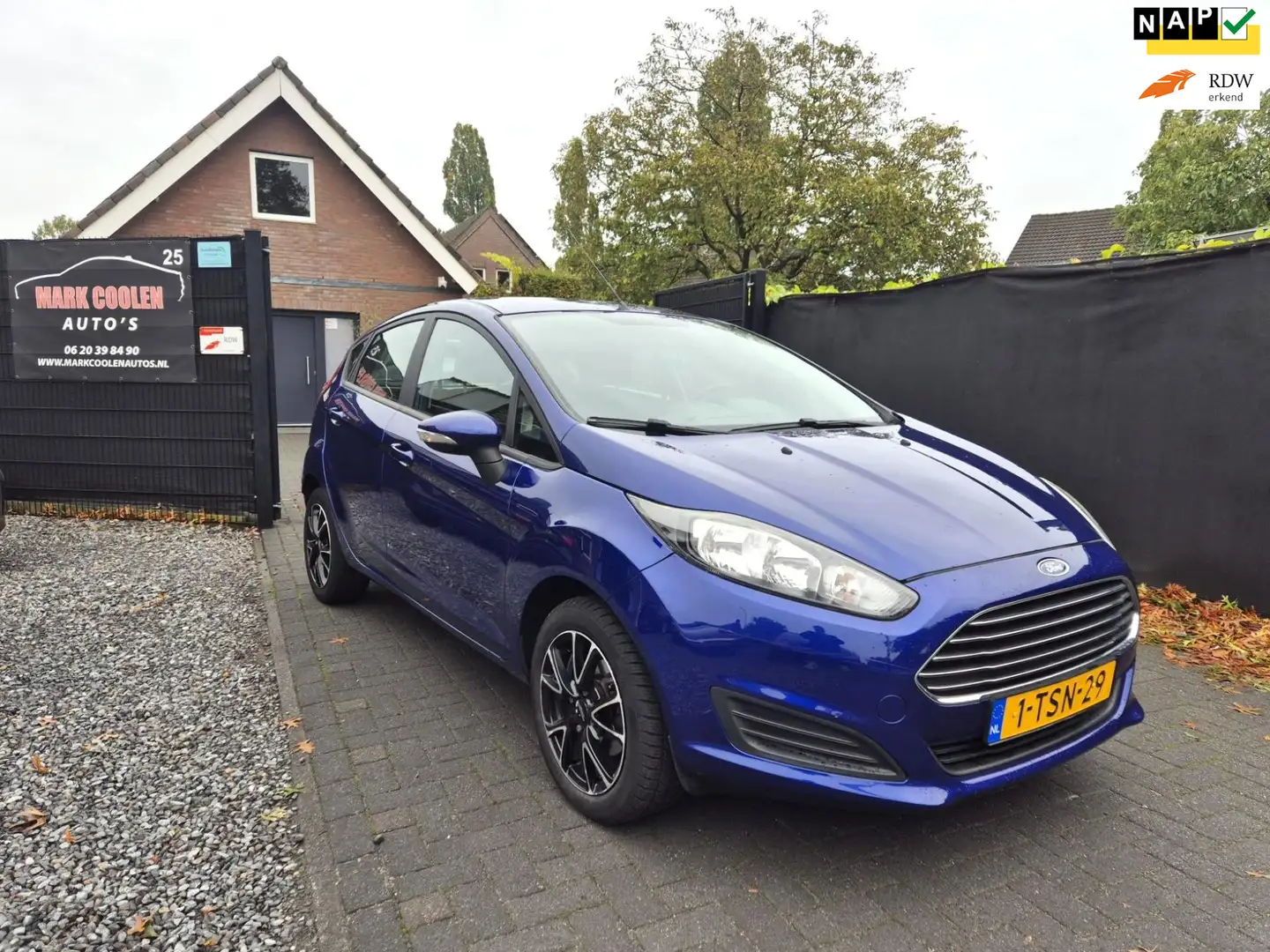 Ford Fiesta 1.0 Style 5 Drs Airco Navi 113207 Km NAP Blauw - 1