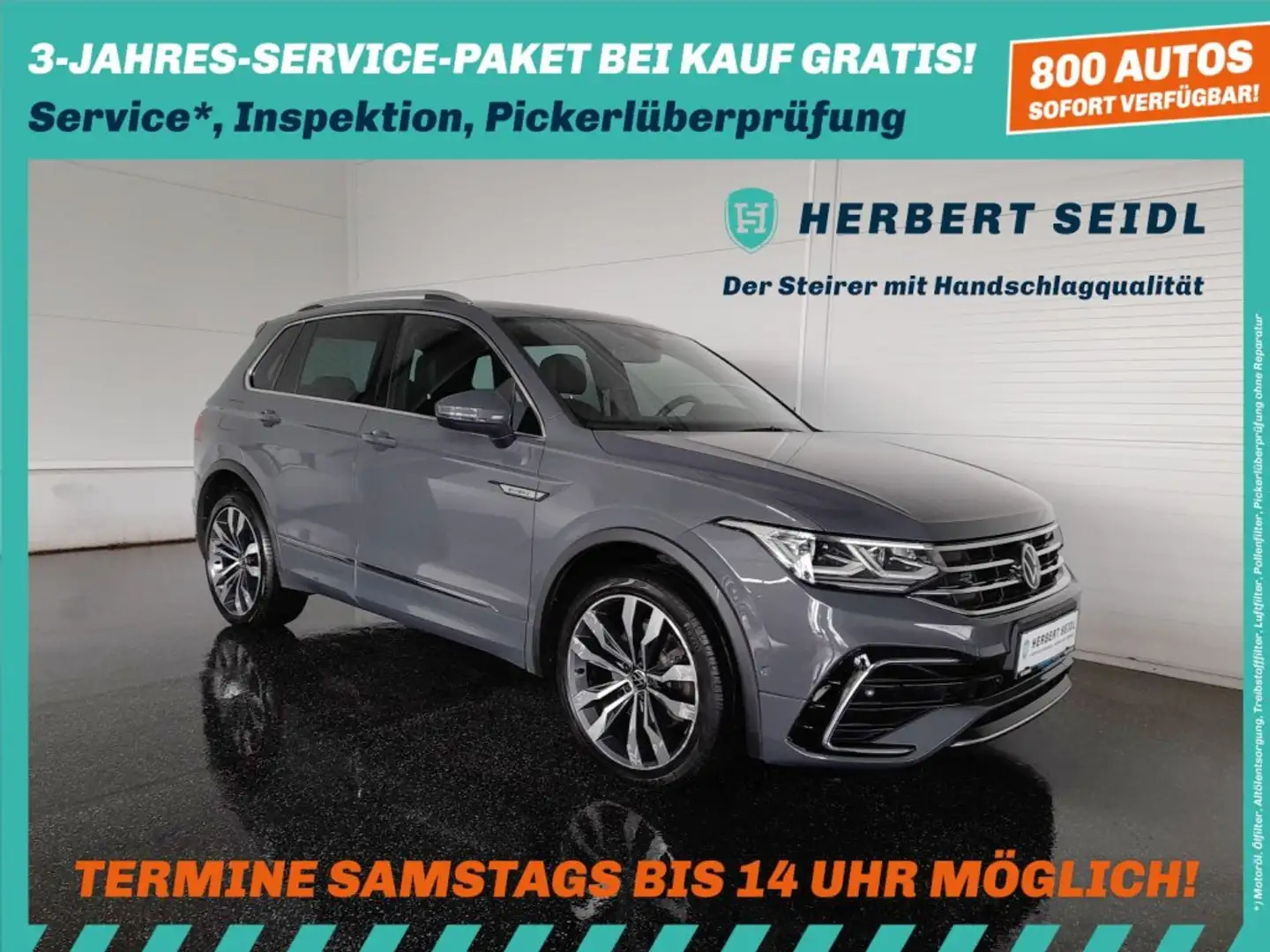 Volkswagen Tiguan R-LINE PHEV DSG *20 ZOLL / SKY / MATRIX / VIRTUELL / VOLL LEDER / 360° KAMERA / DCC / ACC / HEAD-UP* Grau - 1