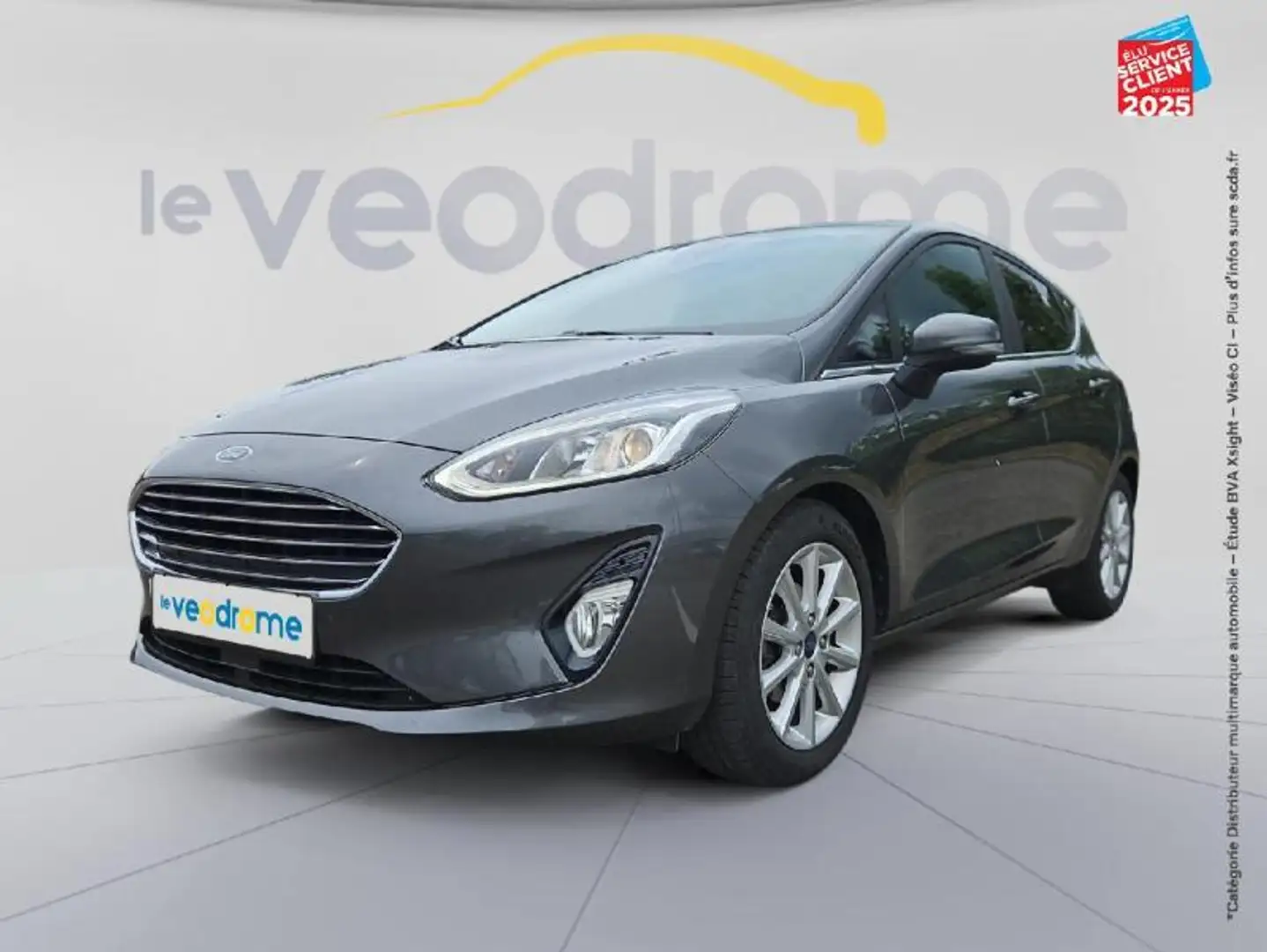 Ford Fiesta 1.0 EcoBoost 100ch Titanium BVA 5p Gris - 1