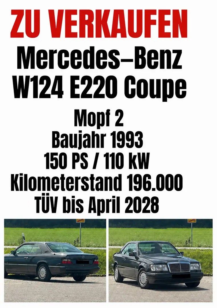 Mercedes-Benz CE 220 Automatik (Mopf 2)Leder Neu Tüv Schwarz - 2