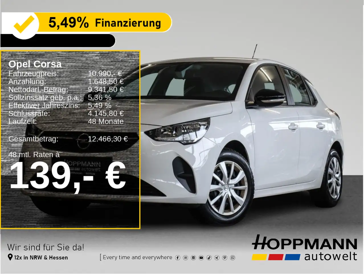 Opel Corsa Edition*Klima*PDC*Bluetooth*Lichtsensor* — миниатюра 1