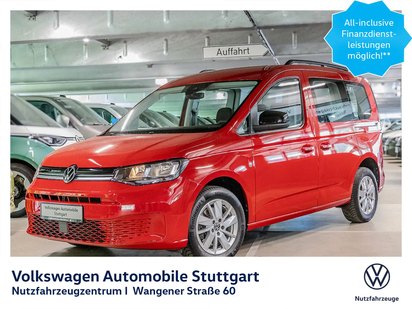 Volkswagen Caddy Life 1.5 TSI Euro 6d ISC-FCM  Klima AHK Rojo - 1