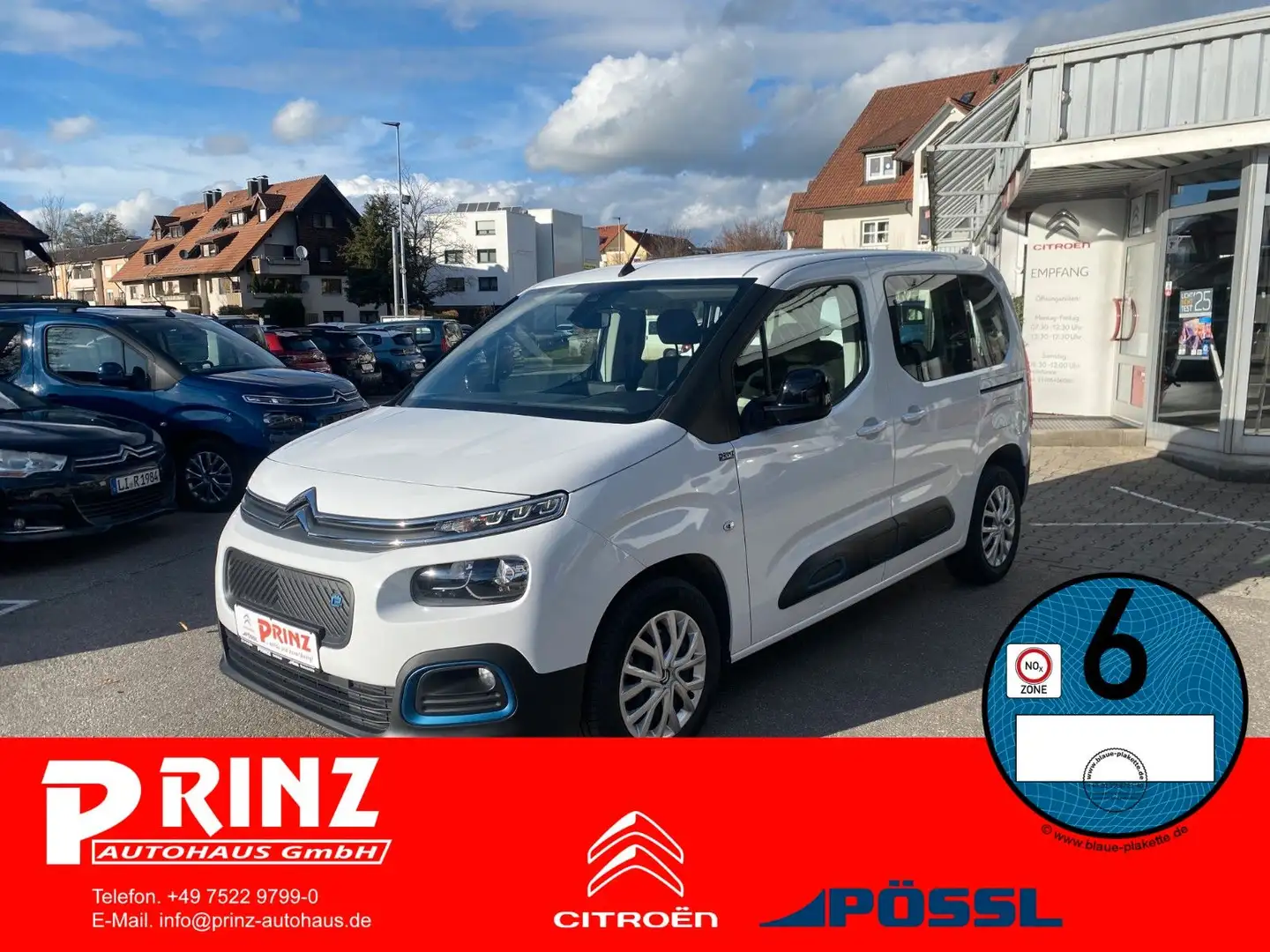 Citroen Berlingo Feel Elektromotor M 136 PS *1.Hand Weiß - 1