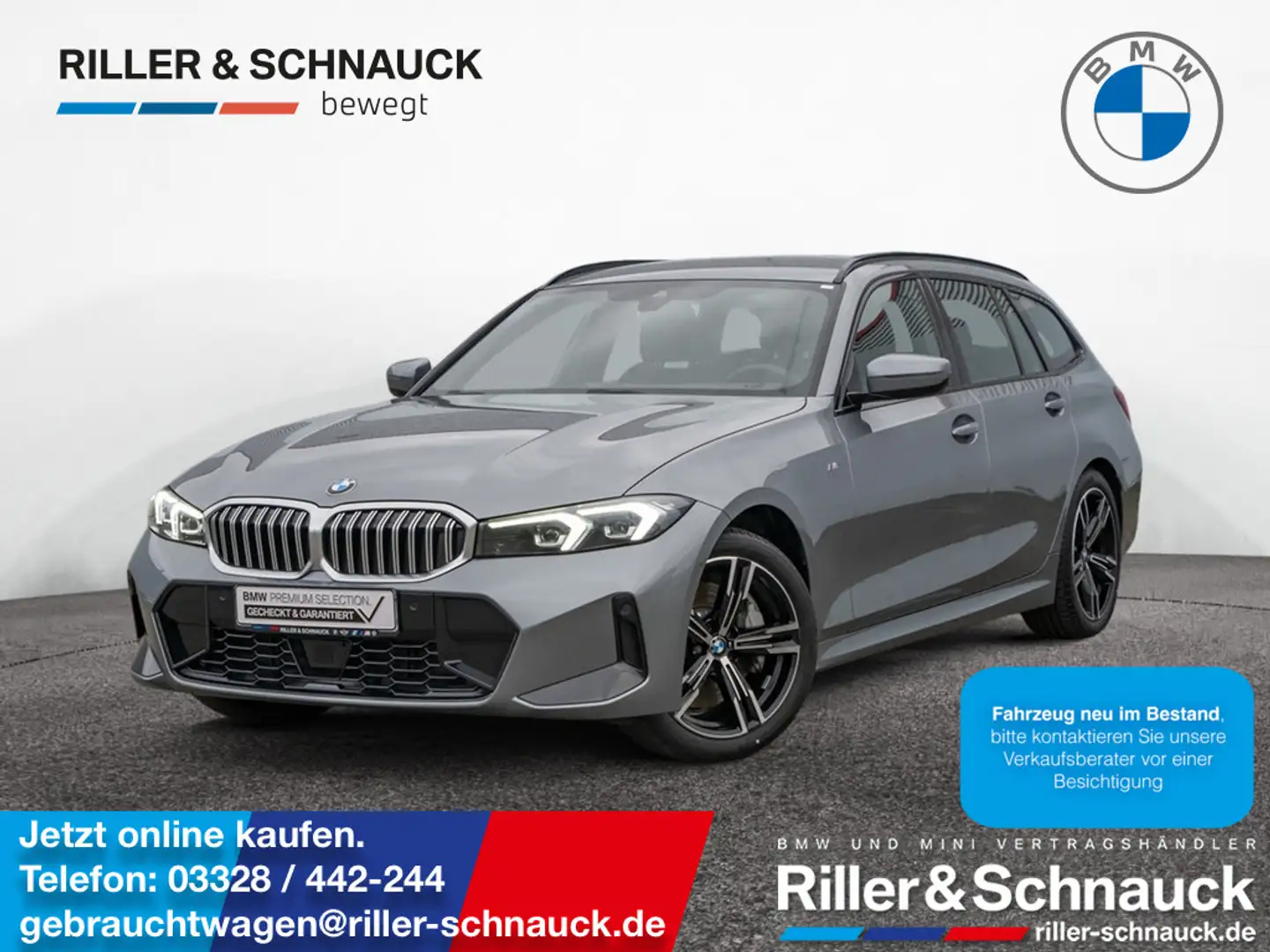 BMW 330 i Touring xDrive M Sport ACC+KAM+LED+HIFI Grau - 1