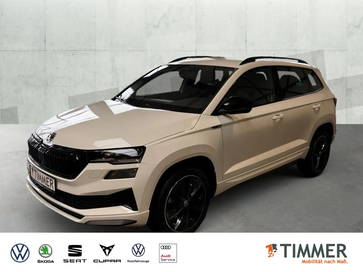 Skoda Karoq 1.5 TSI DSG SPORTLINE +AHK +MATRIX +ACC +RKAM +VI Weiß - 1