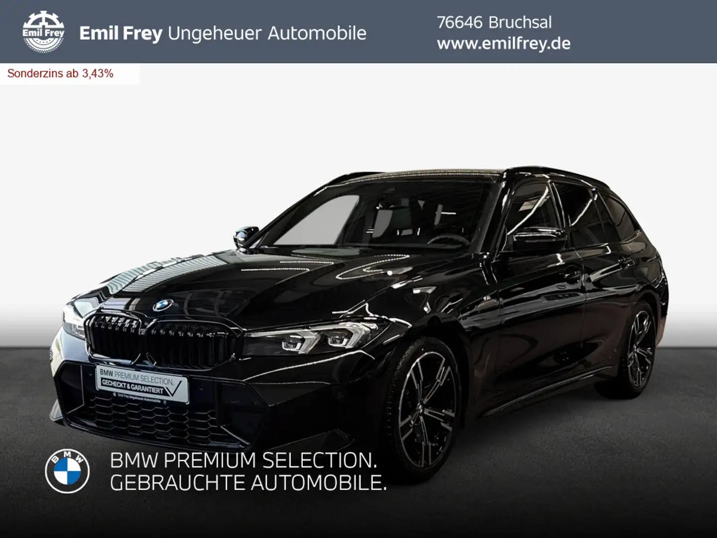 BMW 320 i Touring Aut. Sportpaket AHK HiFi Schwarz - 1