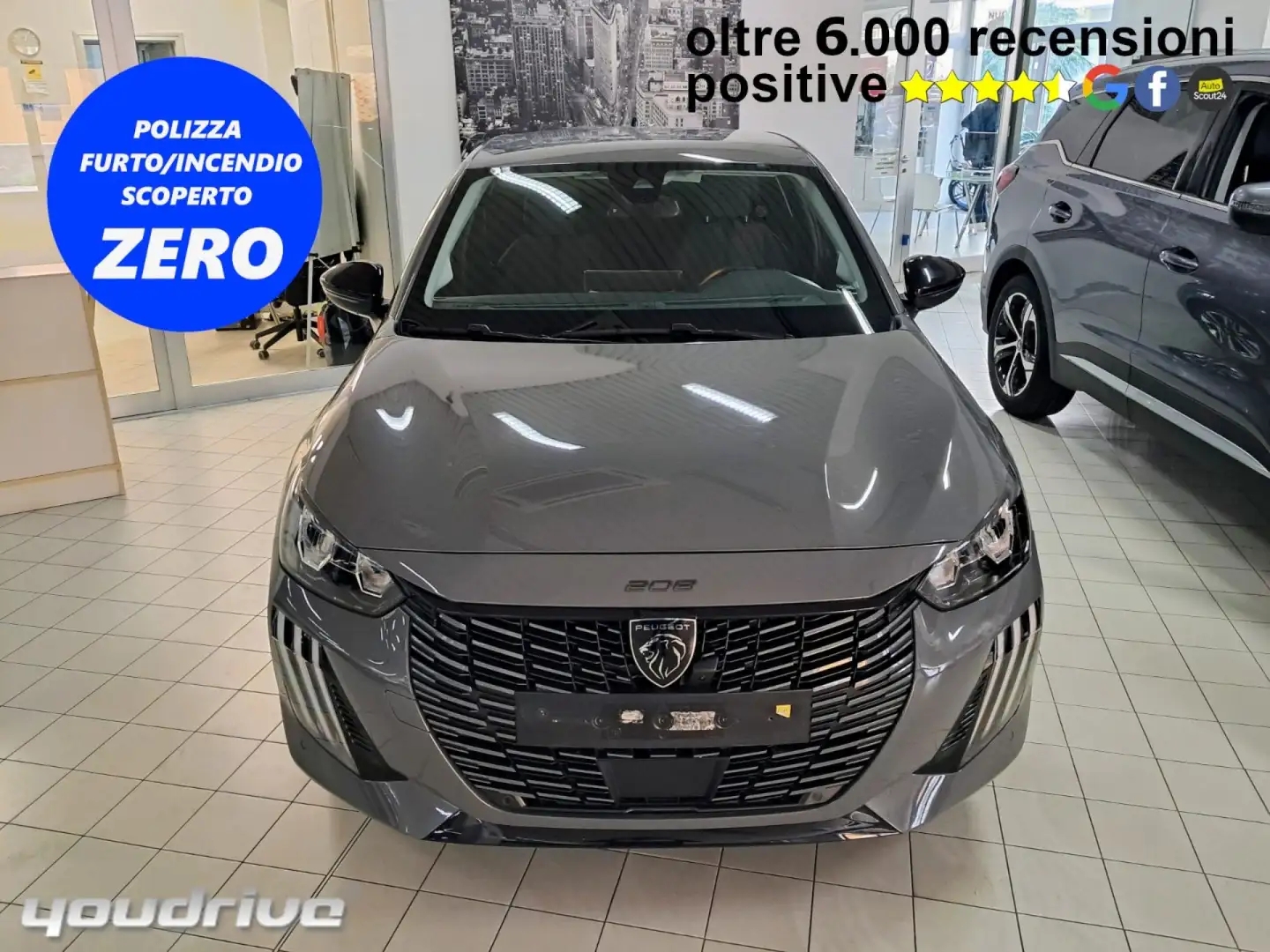 Peugeot 208 PureTech 100 S&S 5 porte Allure KM 15.900 Grigio - 1