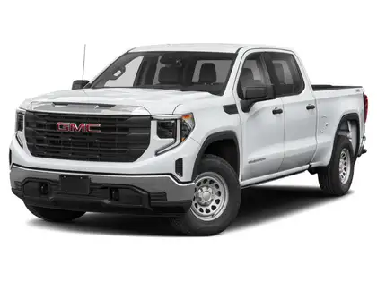 White 2025 GMC Sierra 1500 Pro Crew Cab 4WD Pickup Truck Four-Wheel Drive 8-Speed Automatic