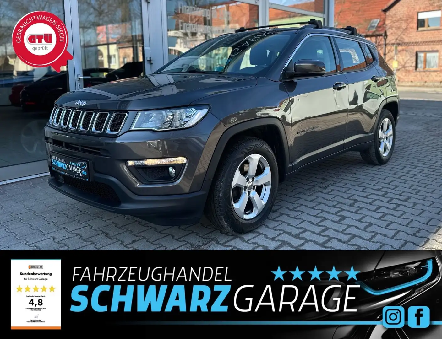 Jeep Compass Longitude FWD*AHK*KLIMA*NAVI*PDC* Grijs - 1