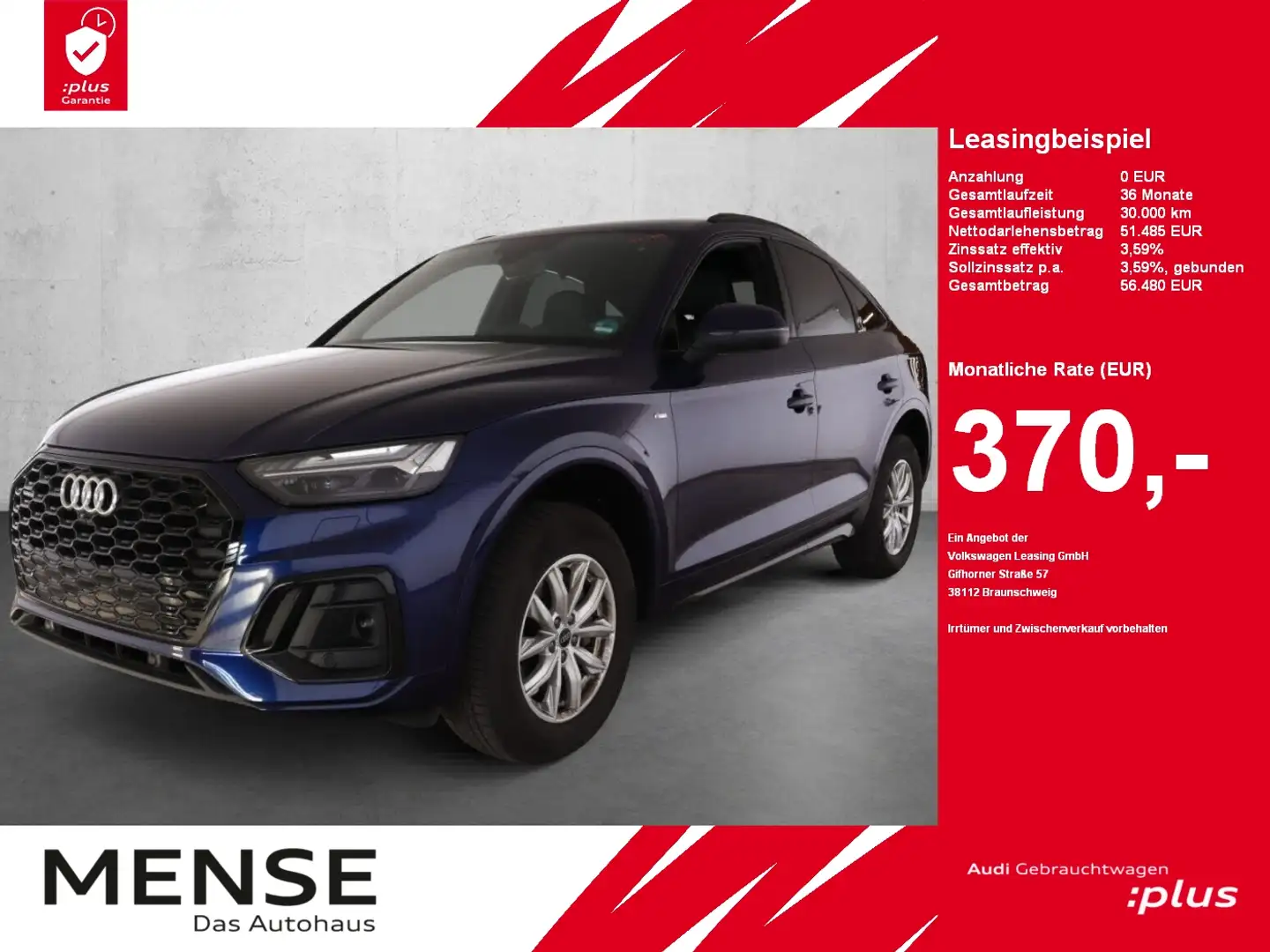 Audi Q5 Sportback 45 TFSI quattro S tronic S line |LM Blau - 1