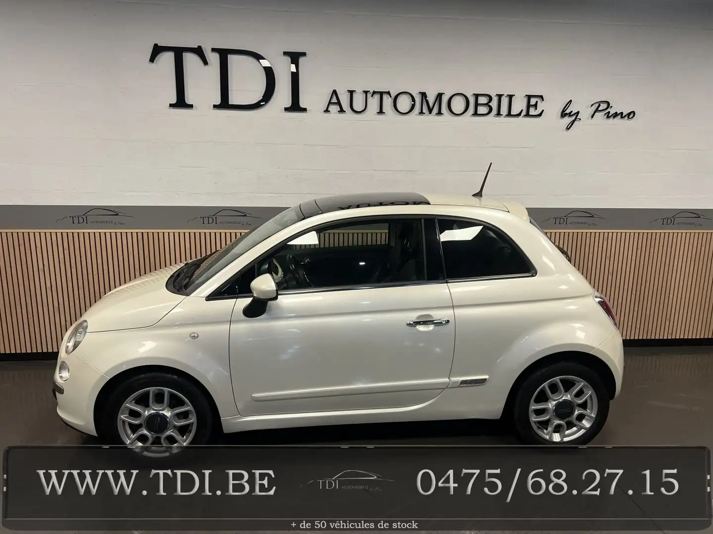 Fiat 500 500 1.2i Lounge*Cuir*Toit Ouvrant*Clim*Garantie✔ Weiß - 1