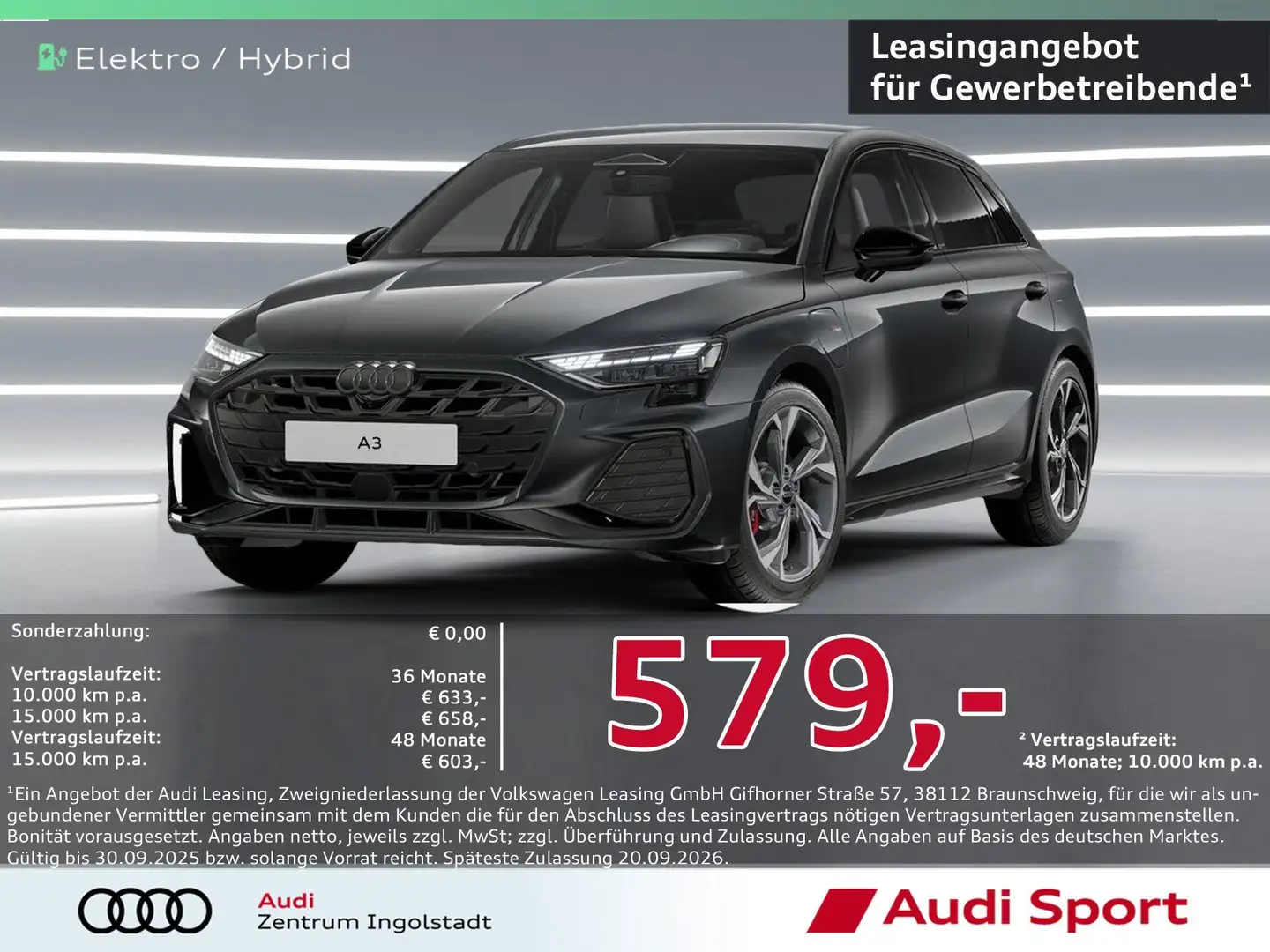 Audi A3 Sportback S line TFSI e S tronic UPE 62.560,- Grau - 2