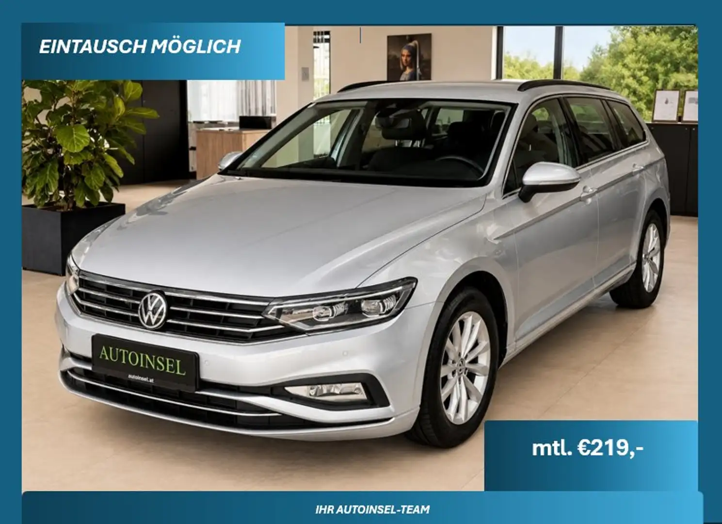 Volkswagen Passat Variant Business Navi-Kamera-1.Besitz-ACC Silber - 1