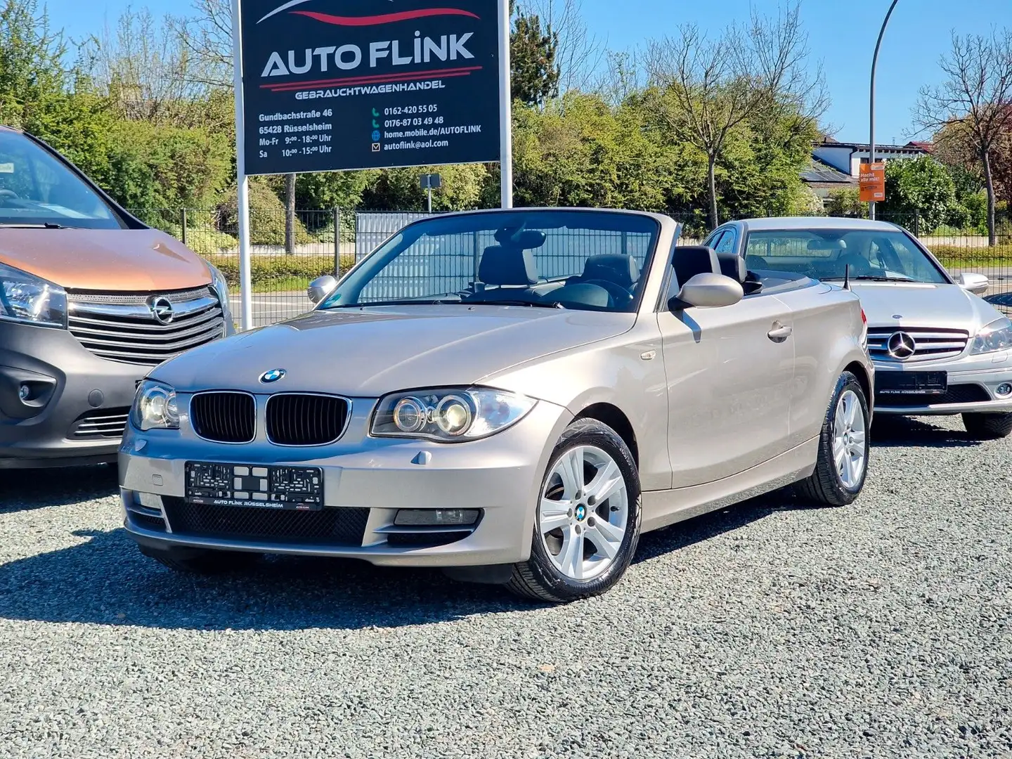 BMW 120 i Cabrio (1.HAND/73TKM/LEDER/SHZ/PDC/XENON) Argent - 1