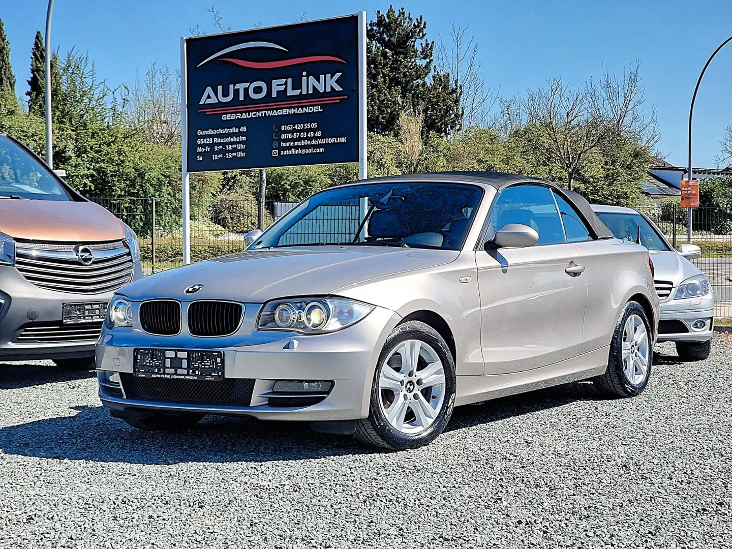 BMW 120 i Cabrio (1.HAND/73TKM/LEDER/SHZ/PDC/XENON) Argent - 2