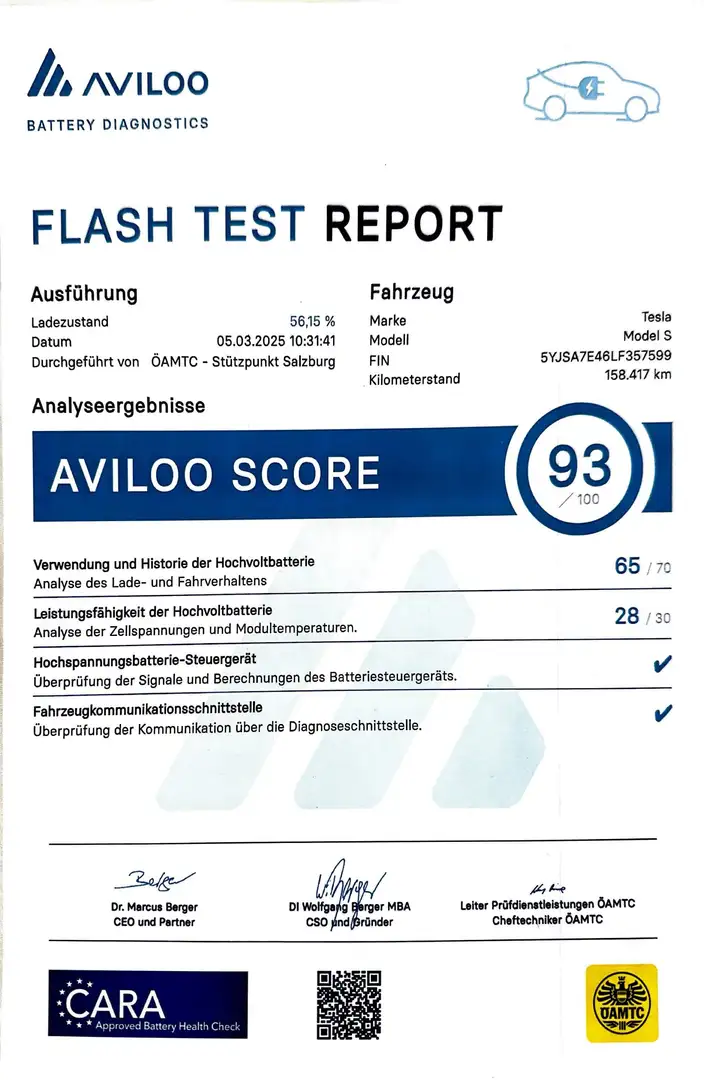 Tesla Model S Performance Ludicrous RAVEN/ AVILOO 93/100 Punkte Negro - 2