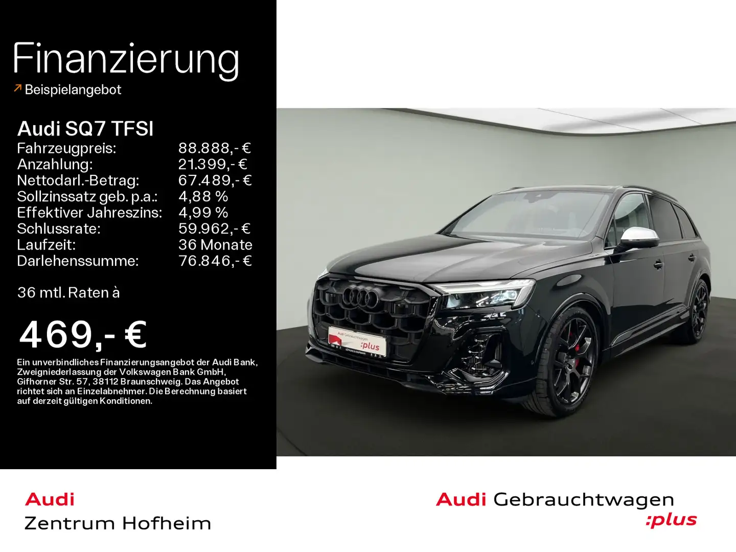 Audi SQ7 tip*HUD*7-Sitzer*Pano*LED*Virtual*Navi+ Negro - 1