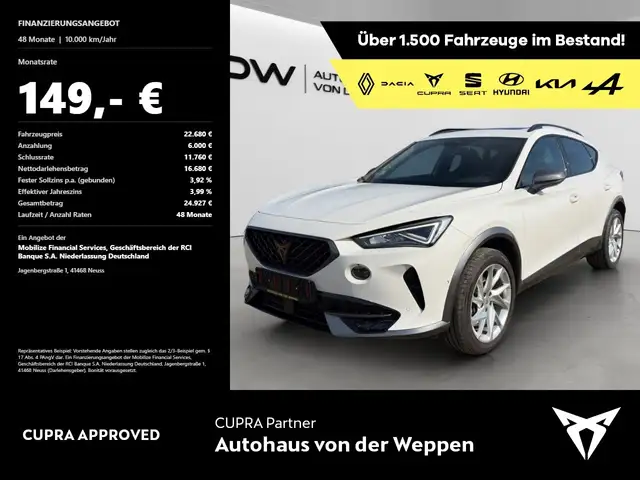 CUPRA Formentor 1.5 TSI, Totwinkel, Pano, Navi Klima Navi Leder