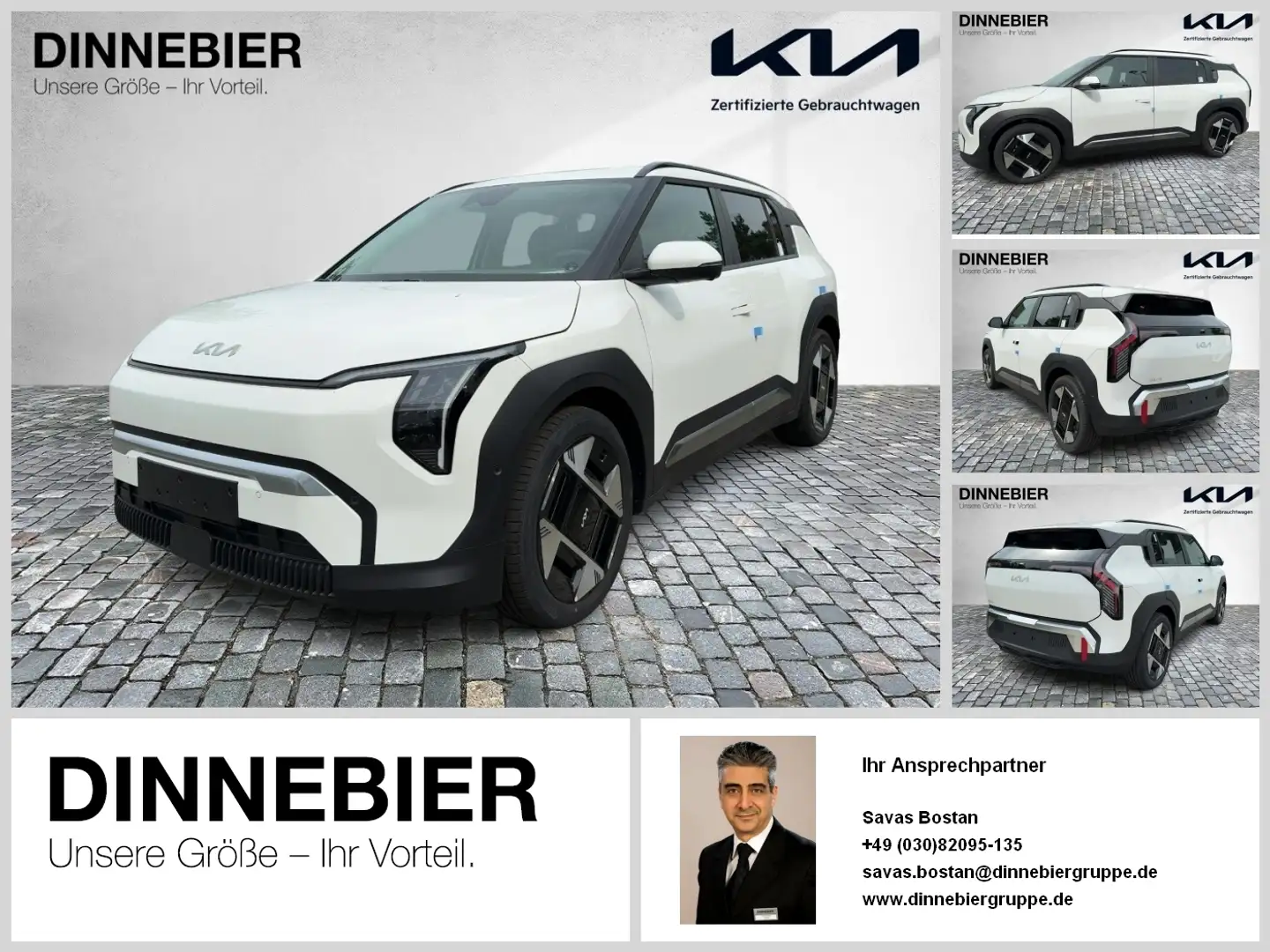Kia EV3 Earth 58.3 kWh LED+360°Kamera+Navi+SHZ Blanc - 1