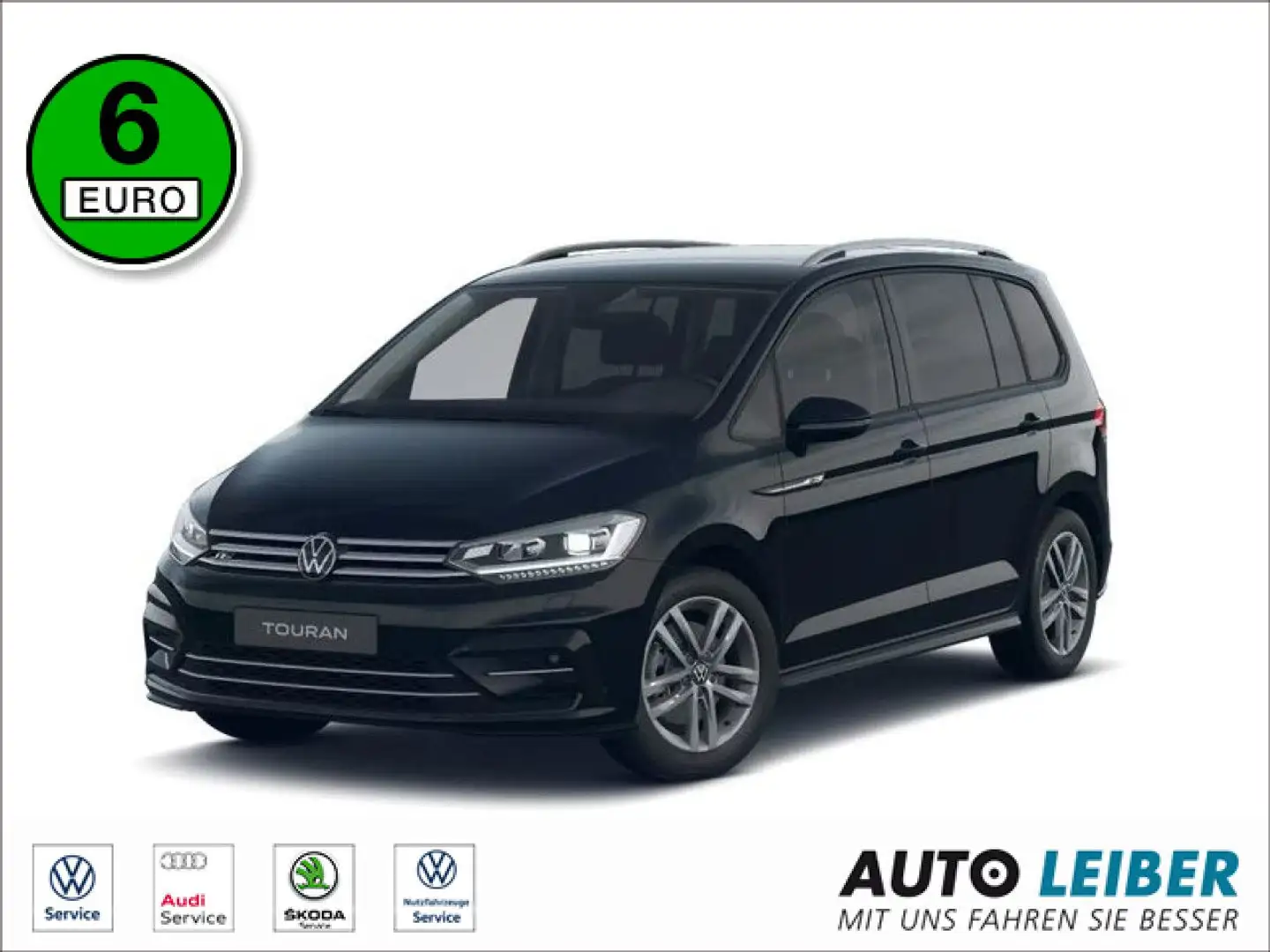 Volkswagen Touran 1.5 TSI ACT OPF DSG R-LINE 7Si./IQ/Cam Navi Zwart - 1