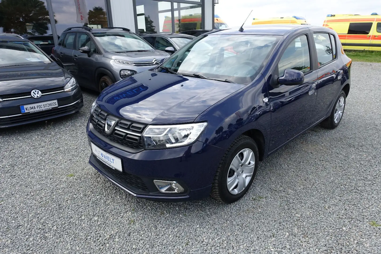 Dacia Sandero II 1.0 KLIMA NAVI DAB TÜV Neu Scheckheft Blauw - 2
