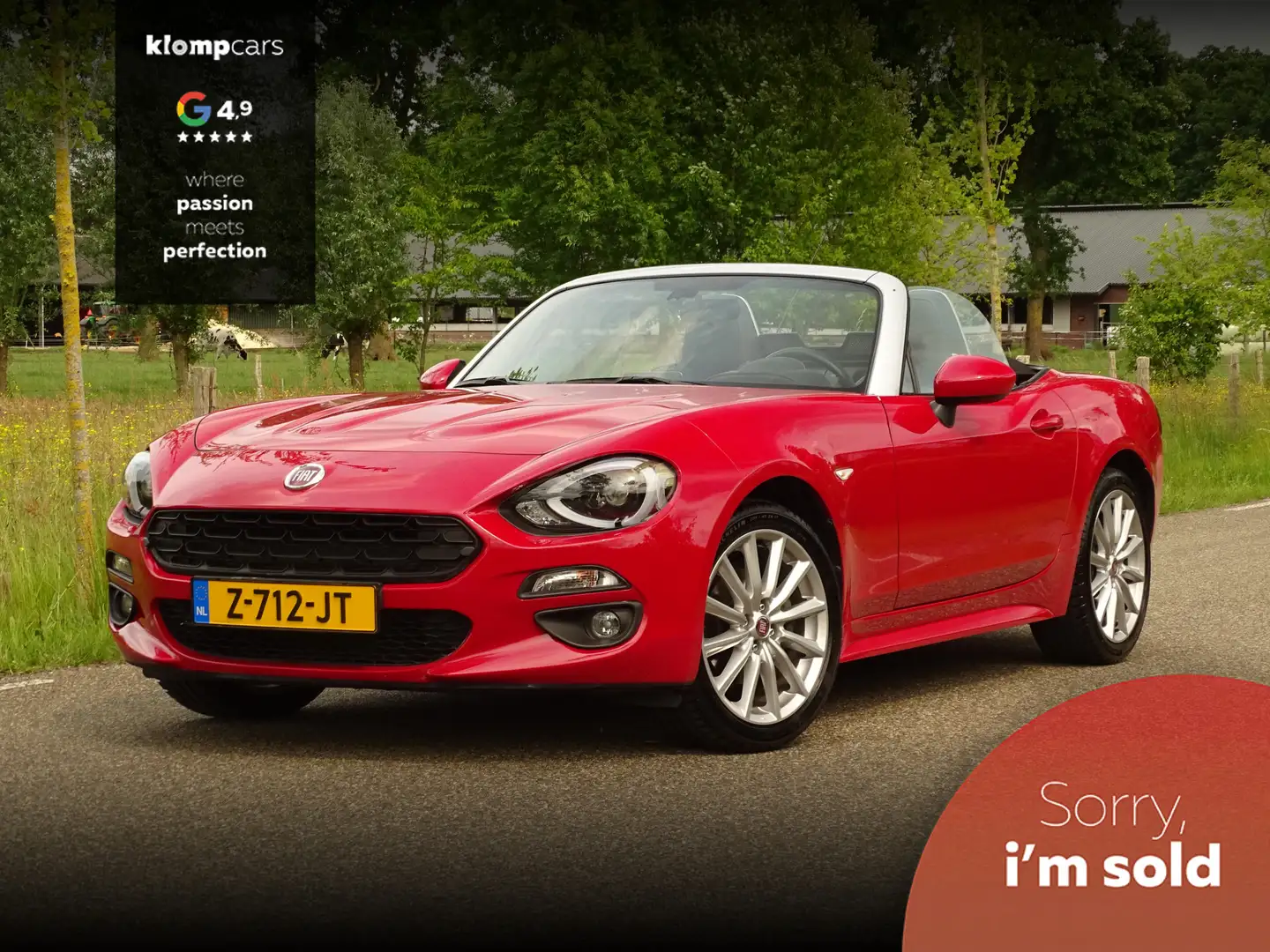 Fiat 124 Spider 1.4 MultiAir Turbo Lusso | AppleCarplay | Stoelver Rouge - 1