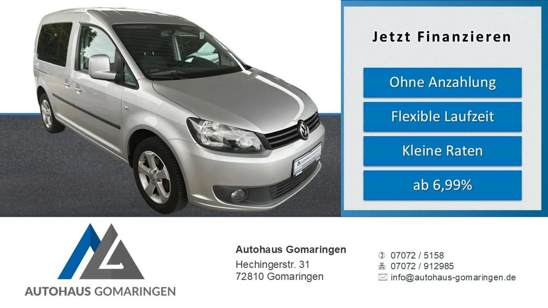Volkswagen Caddy Kombi Roncalli *AHK*Kamera*Navi*7-Sitzer* Silber - 1