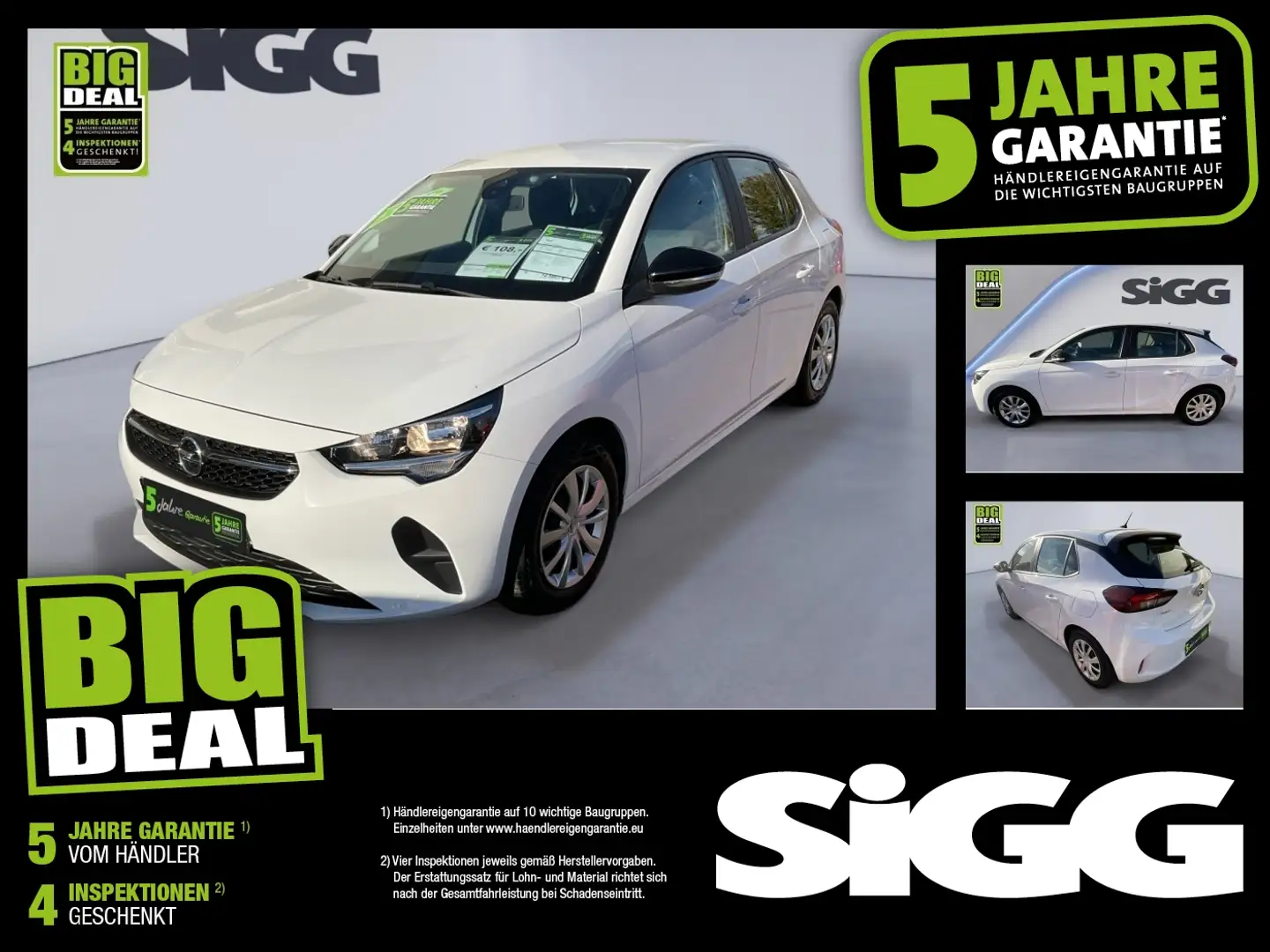 Opel Corsa F 1.2 Edition Klimaanlage Weiß - 1