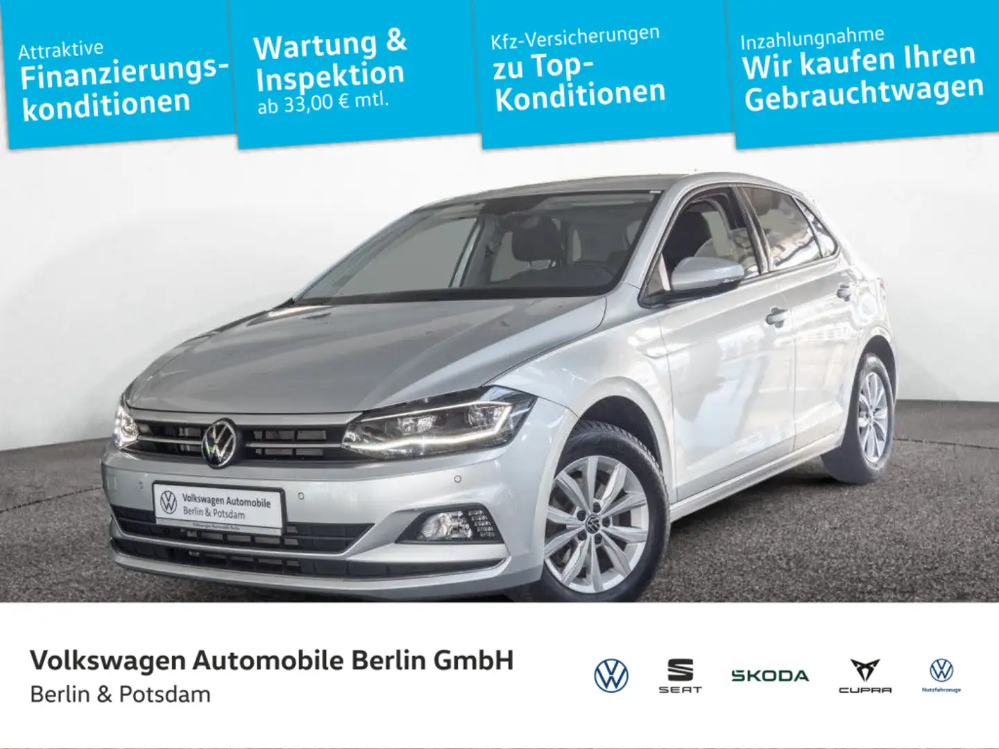 Volkswagen Polo 1.0 TSI Highline Navi LED Sitzhzg PDC Argento - 1