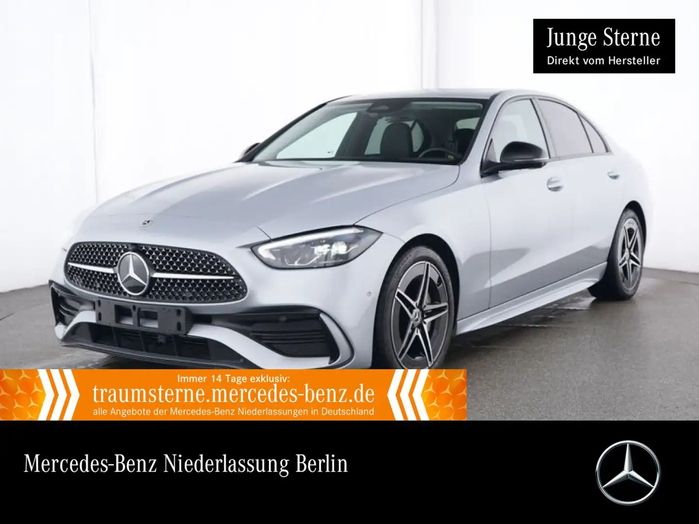 Mercedes-Benz C 200 d AMG+NIGHT+360+LED+TOTW+KEYLESS+9G Silber - 1