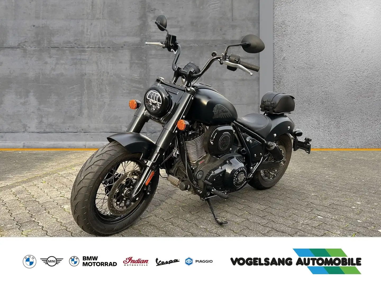 Indian Chief Bobber Dark Horse, Heckträger mit Tasche , Fekete - 1