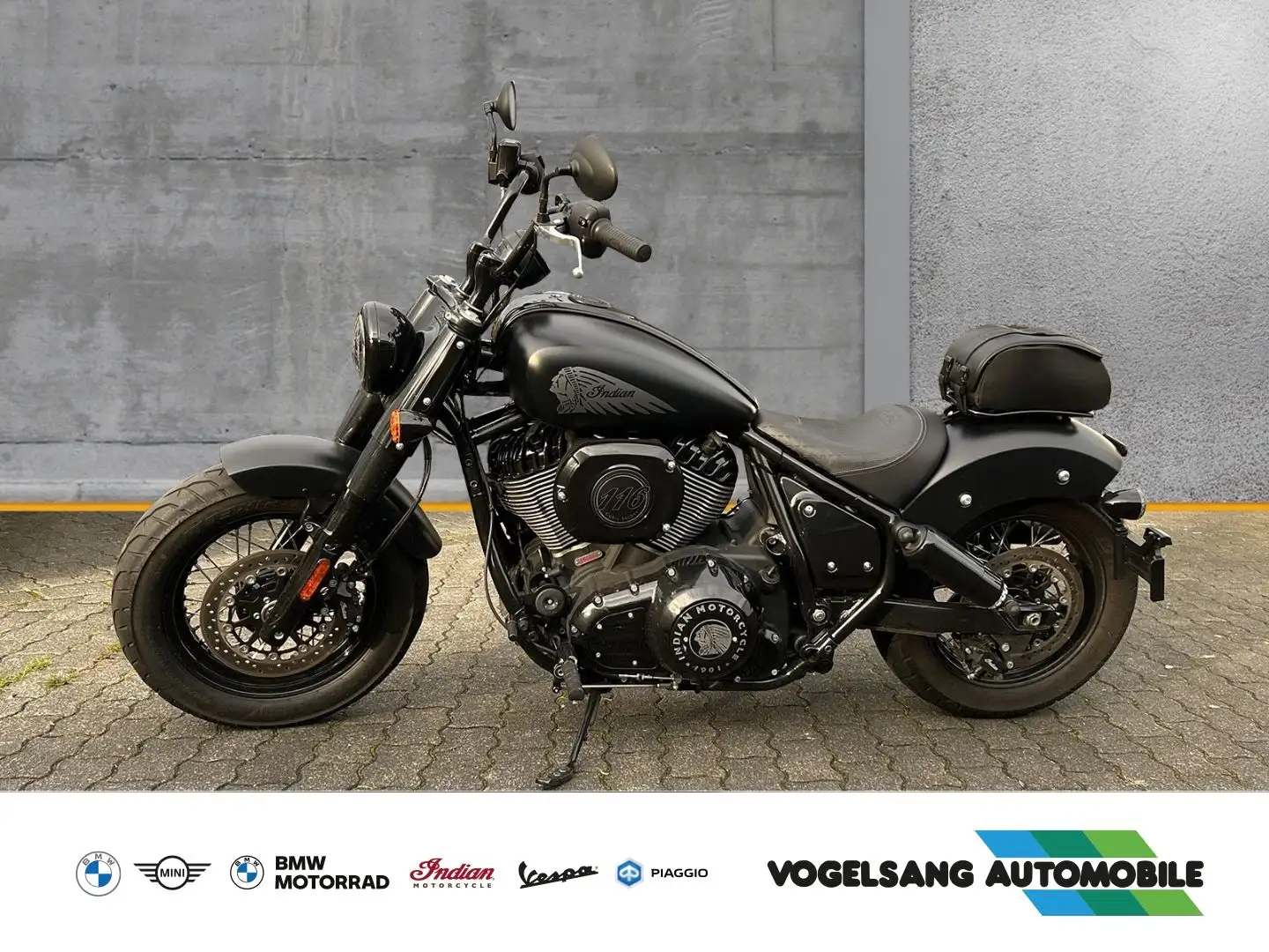 Indian Chief Bobber Dark Horse, Heckträger mit Tasche , Fekete - 2