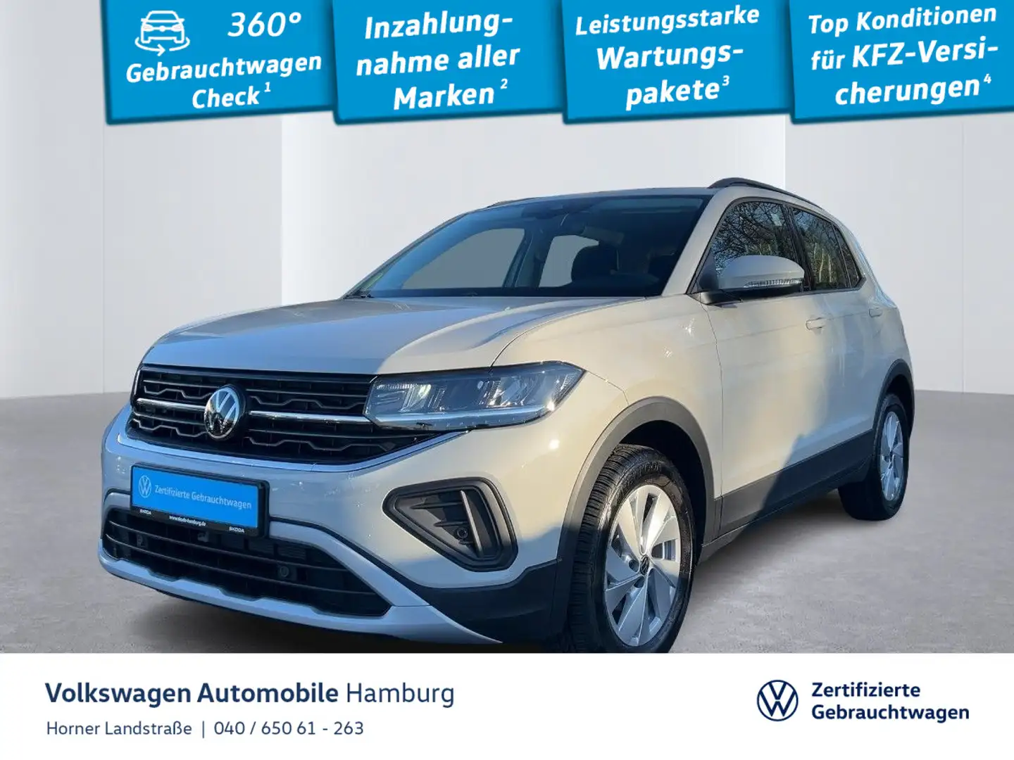 Volkswagen T-Cross 1.0 TSI Life 5-Gang Kamera Sitzhzg Klima Grau - 1