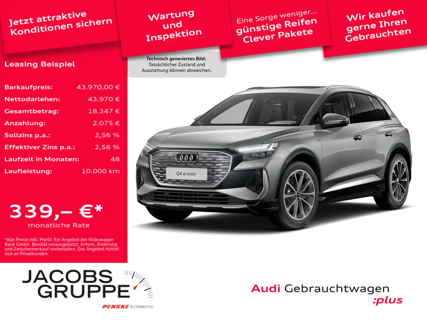 Audi Q4 e-tron 35 S-line Pano*Matrix*AHK * Grau - 1
