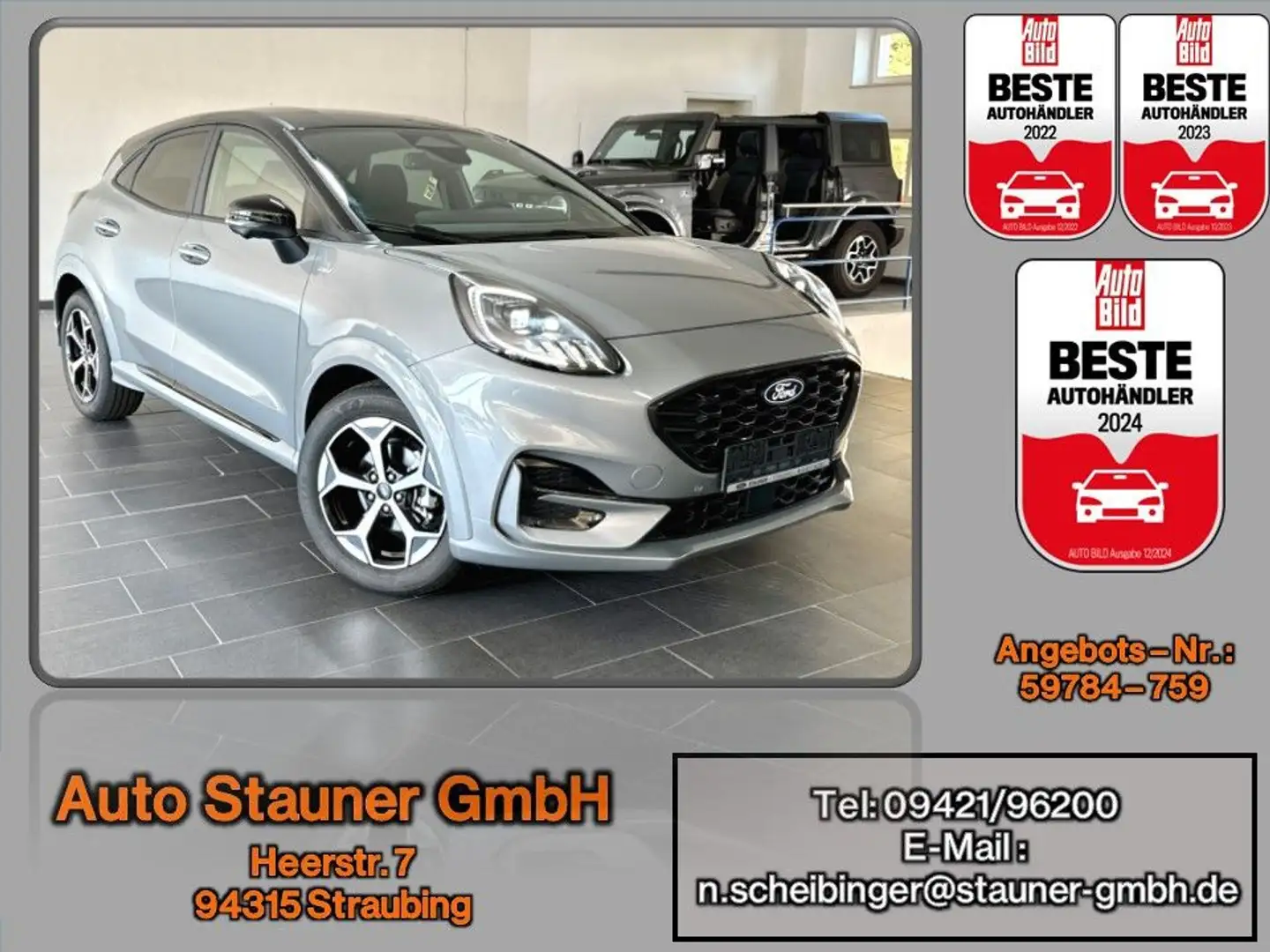 Ford Puma ST-Line 1.0 EcoBoost MHEV*360GRAD*NAVI*iACC Grau - 1