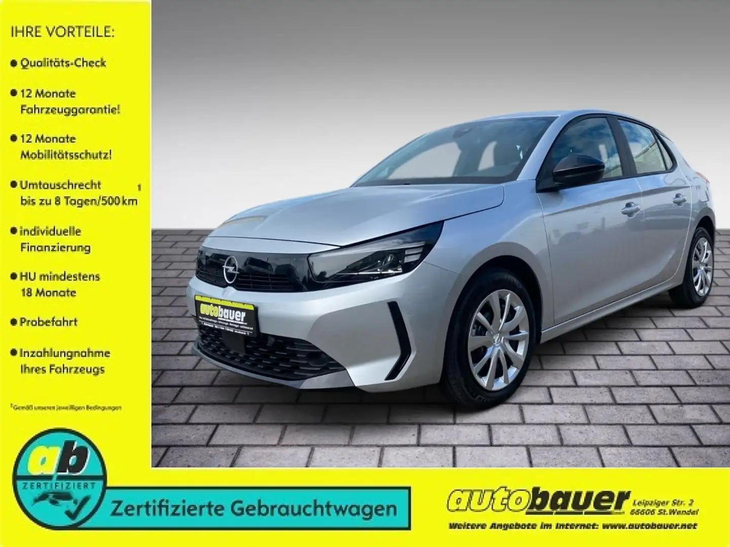 Opel Corsa Basis Zilver - 1