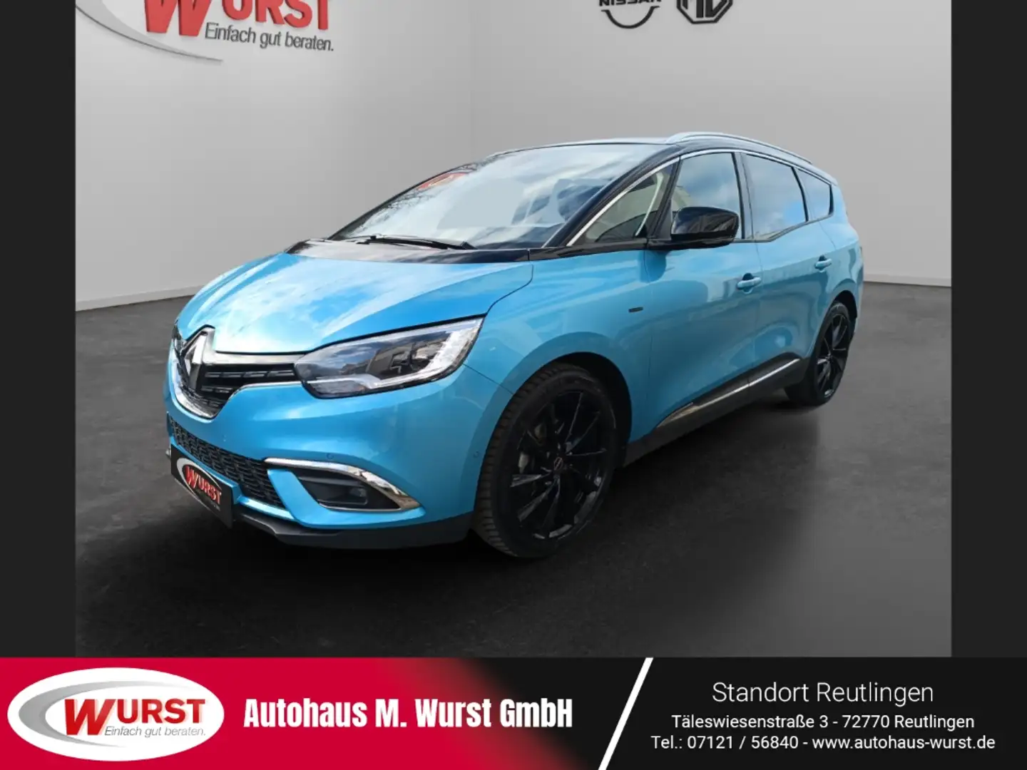 Renault Scenic IVGrand 1.3 Black Edition TCe LED Navi Rückfahrkam Blau - 1