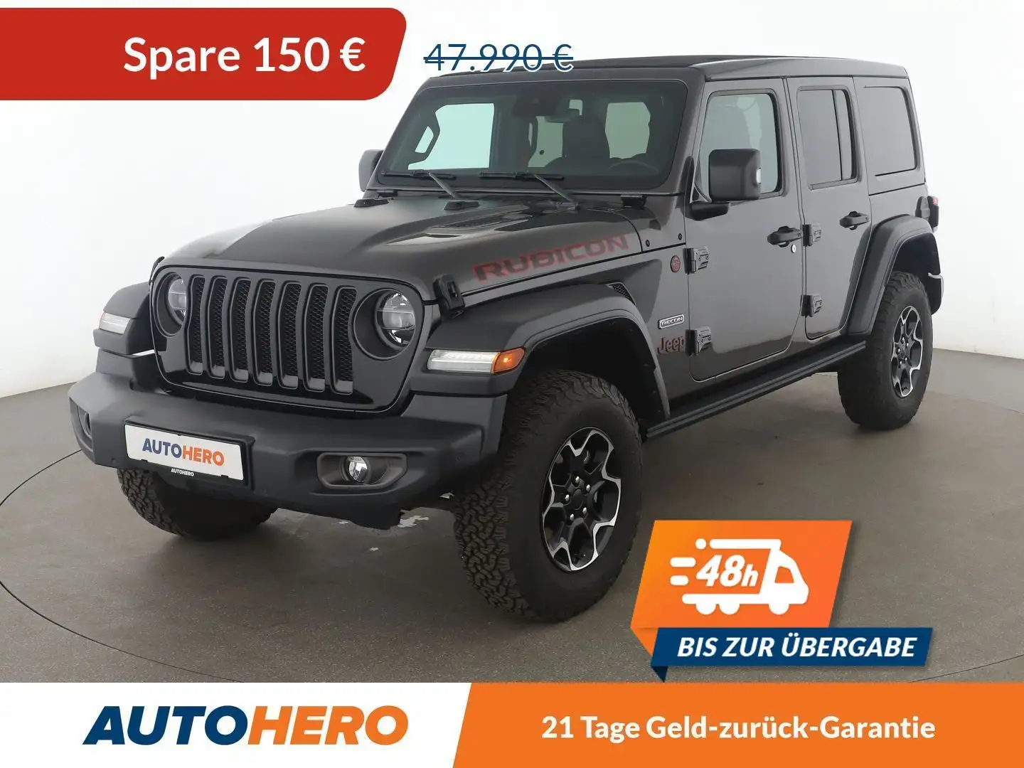 Jeep Wrangler 2.2 CRDi Rubicon Aut.*NAVI*LED*ACC*CAM*PDC*SHZ* Grau - 1