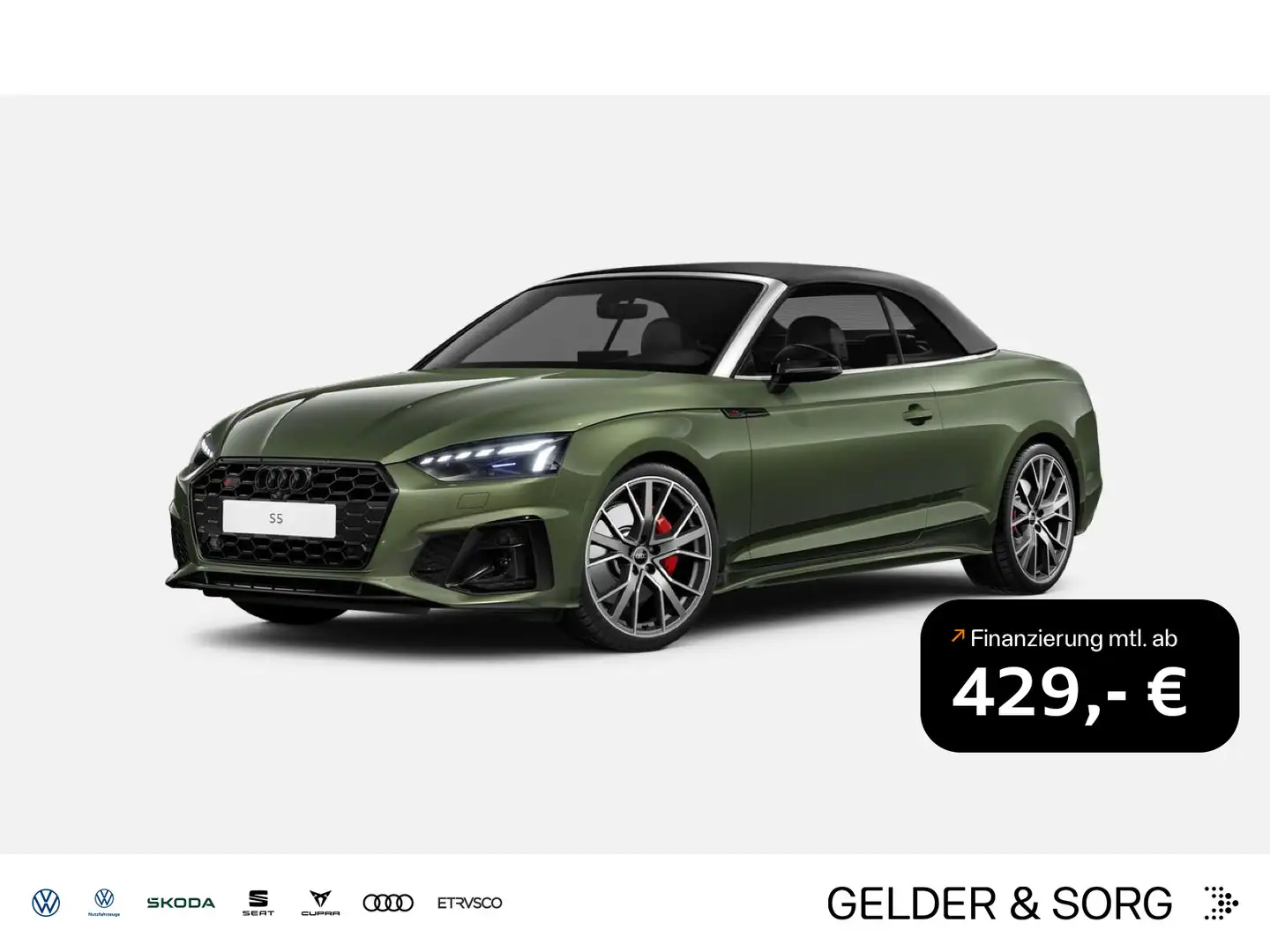 Audi S5 TFSI qu .comp.plus B&O|Matrix|AHK Зелений - 1