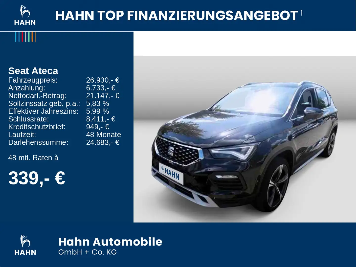 SEAT Ateca 1.5TSI DSG Xperience LED Nav Beats Standh Schwarz - 2