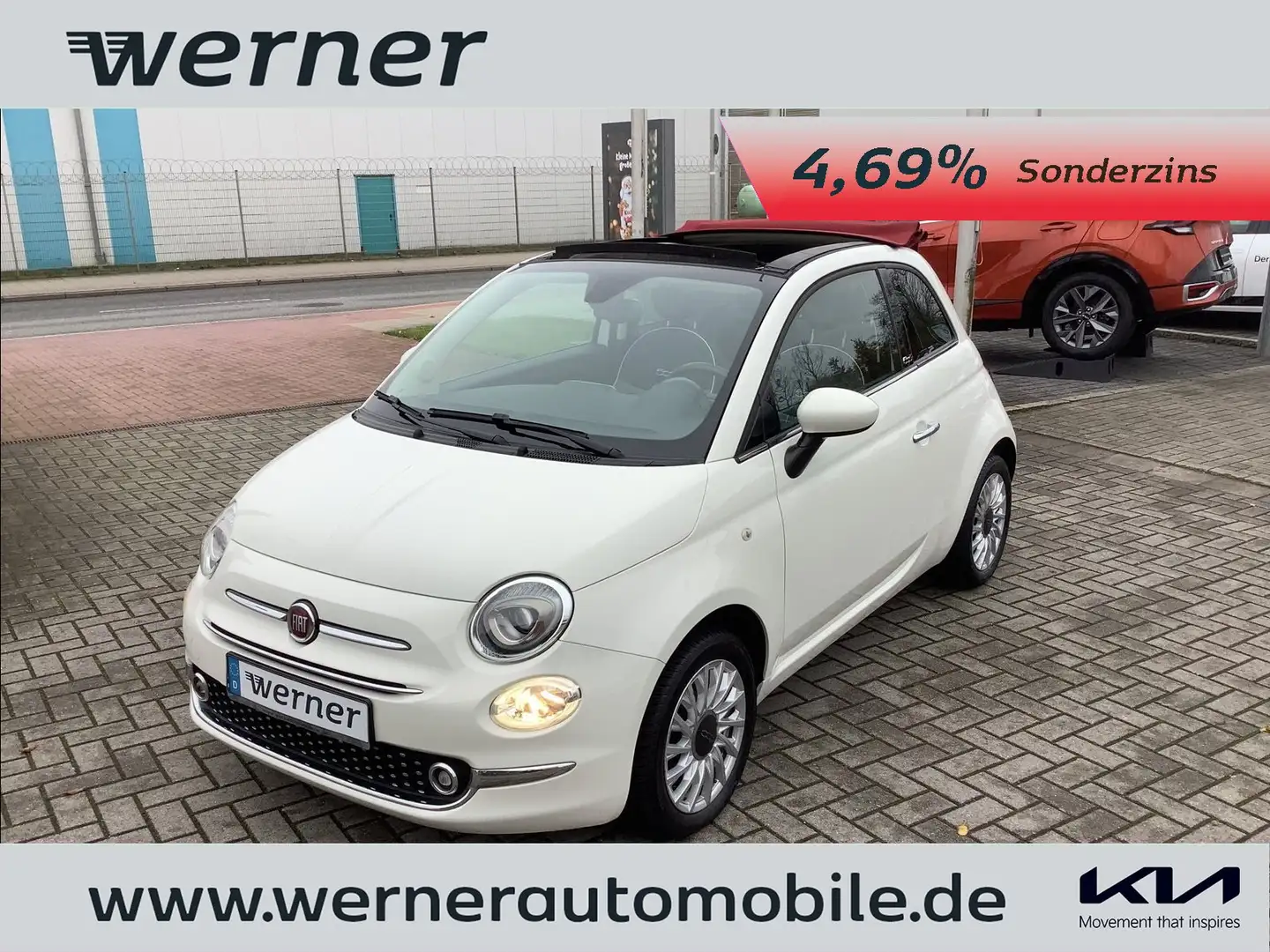 Fiat 500 C 1.2 8V Lounge Cabrio Grau - 1