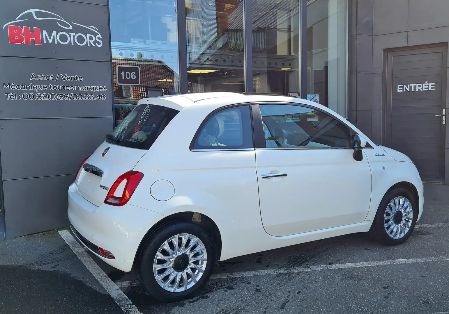 Fiat 500 1.0i MHEV Dolcevita Blanc - 2