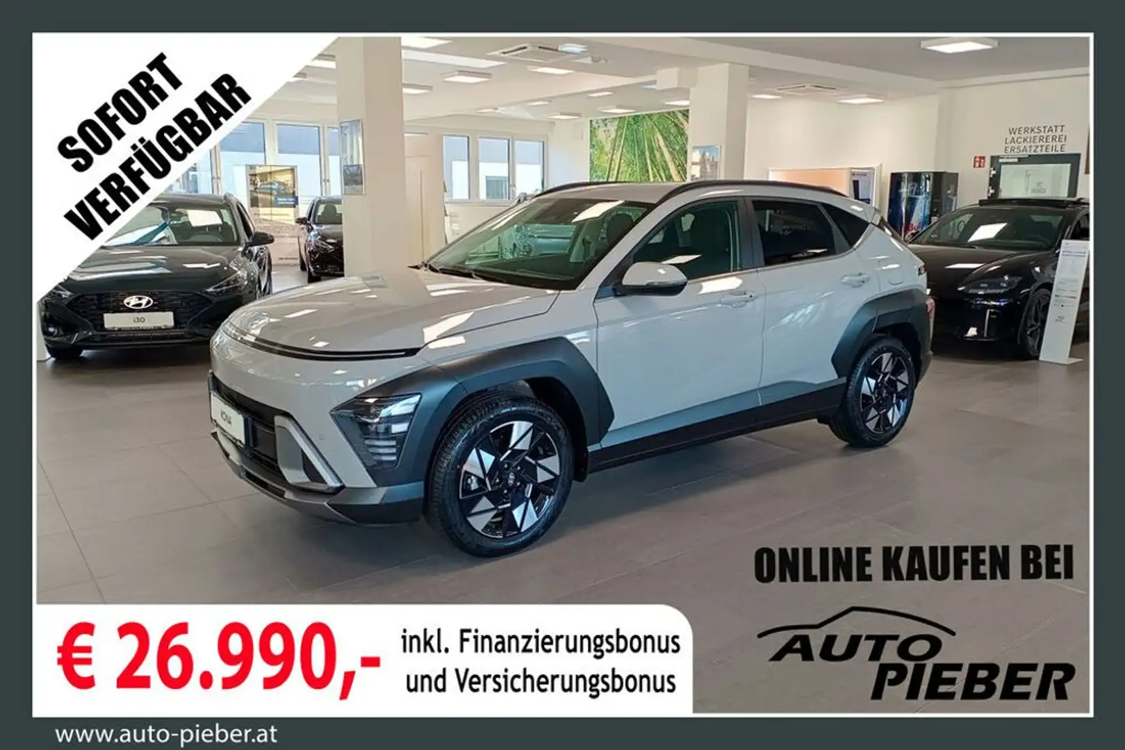 Hyundai KONA 1,6 GDI Hybrid GO! Plus *LED* *Navi* Grau - 1
