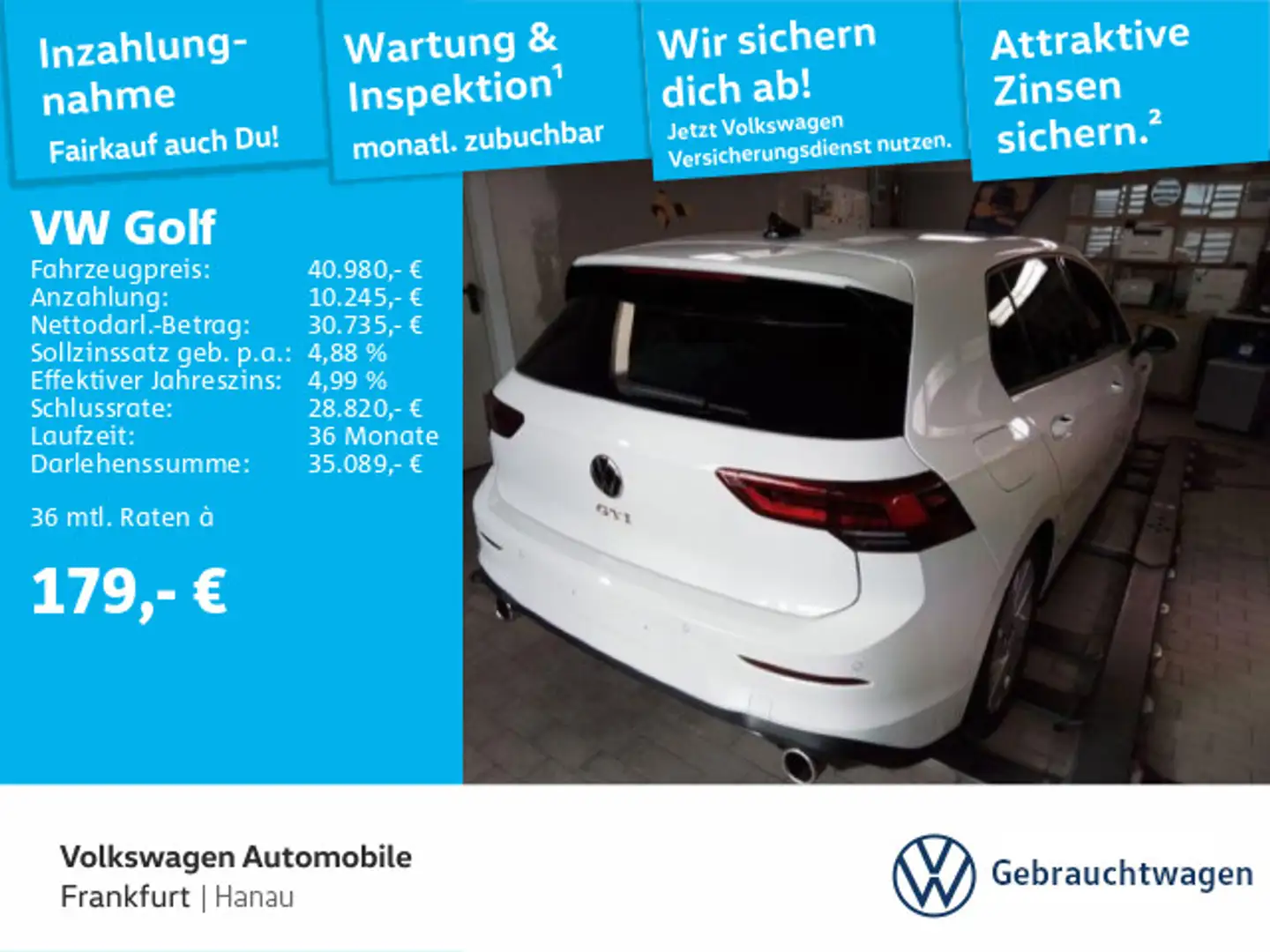 Volkswagen Golf GTI Golf VIII 2.0 TSI DSG GTI Navi LED Scheinwerfer Blanc - 1