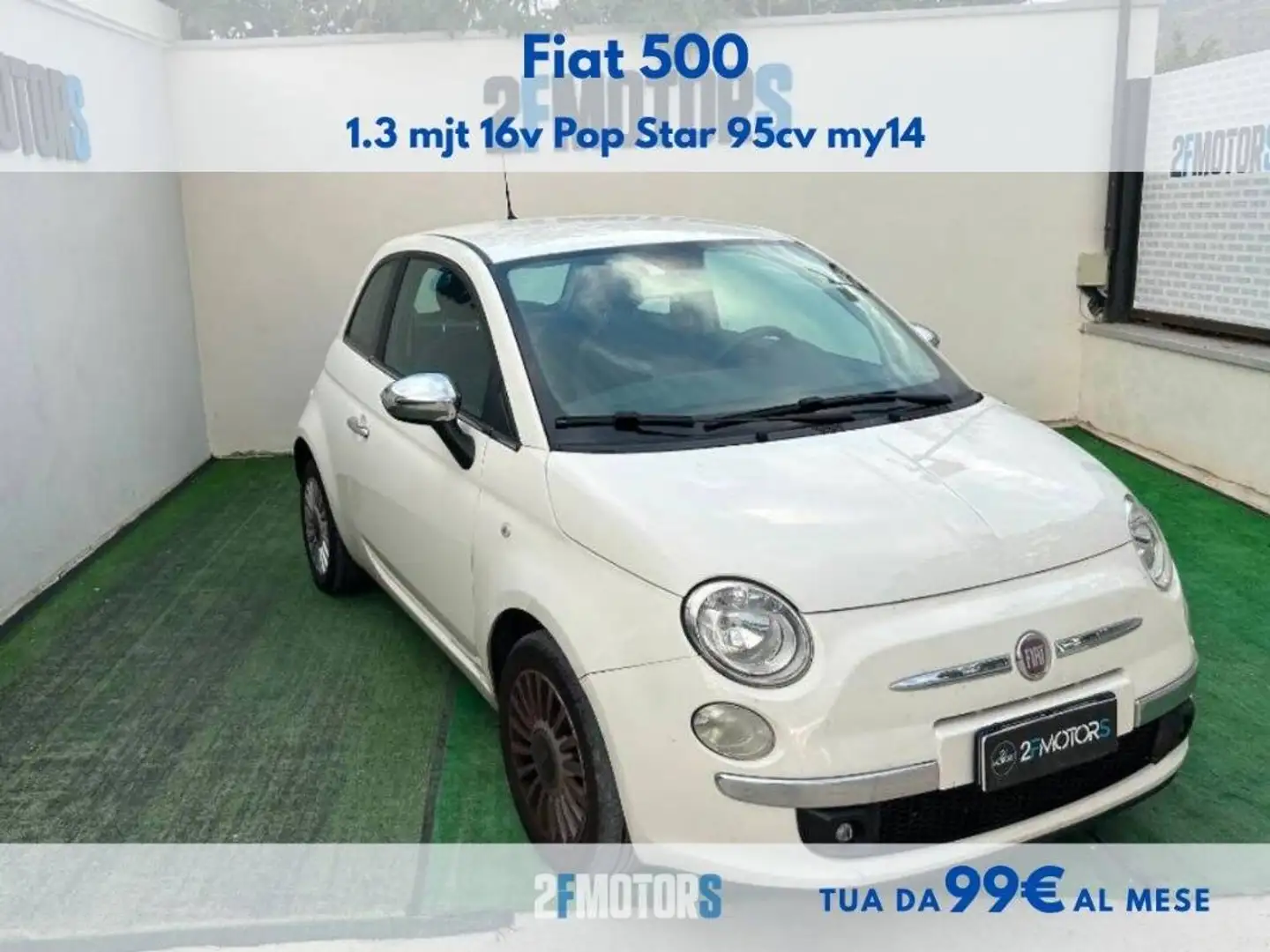 Fiat 500 1.3 mjt 16v Pop Star 95cv my14 Bianco - 1