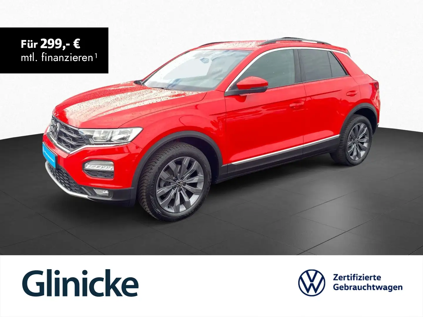 Volkswagen T-Roc 1.5 TSI Sport Klima Navi AHK PDC Sitzh. Rot - 1