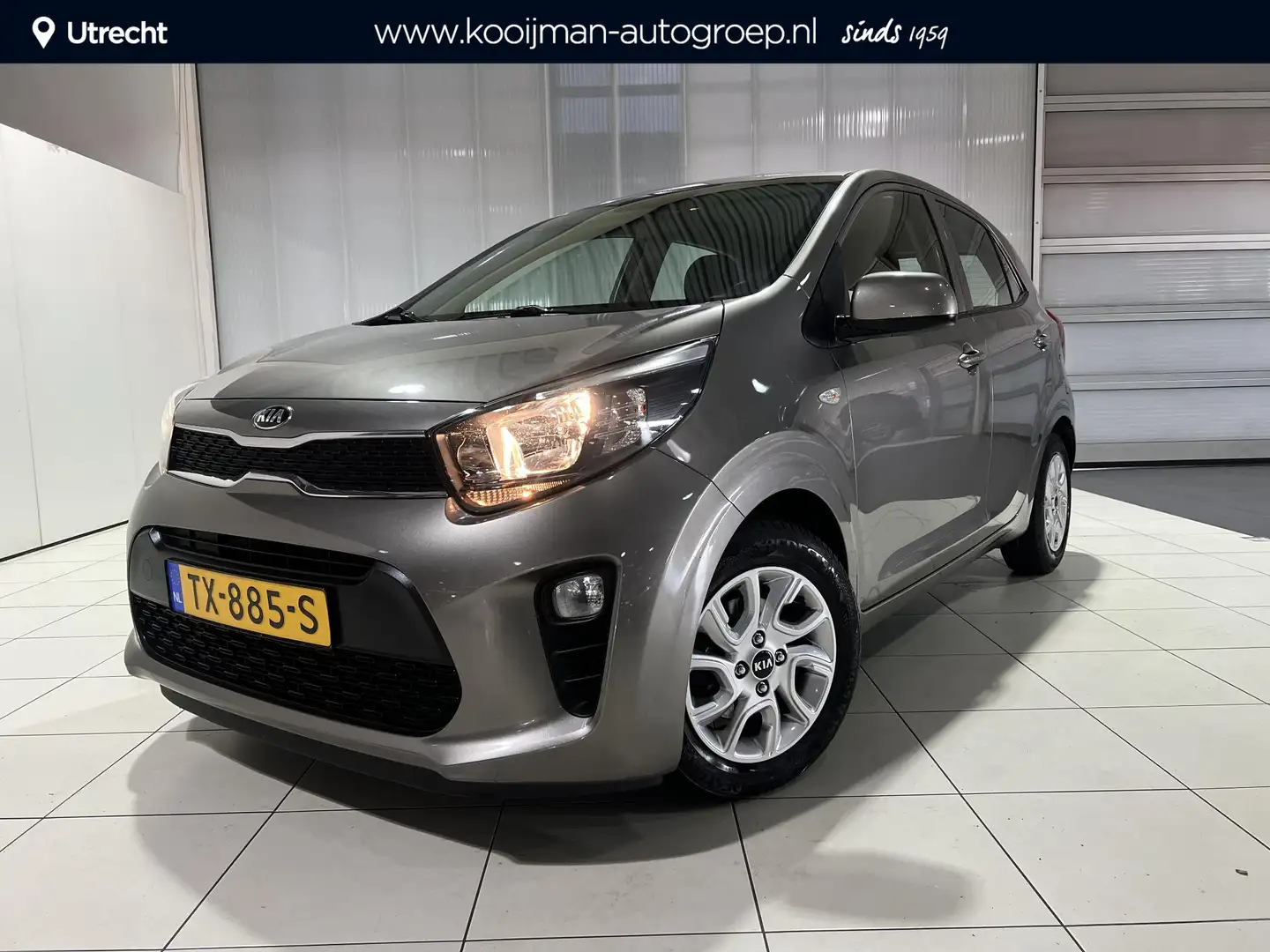 Kia Picanto 1.0 CVVT ComfortPlusLine Navigator Apple Carplay/A Gris - 1