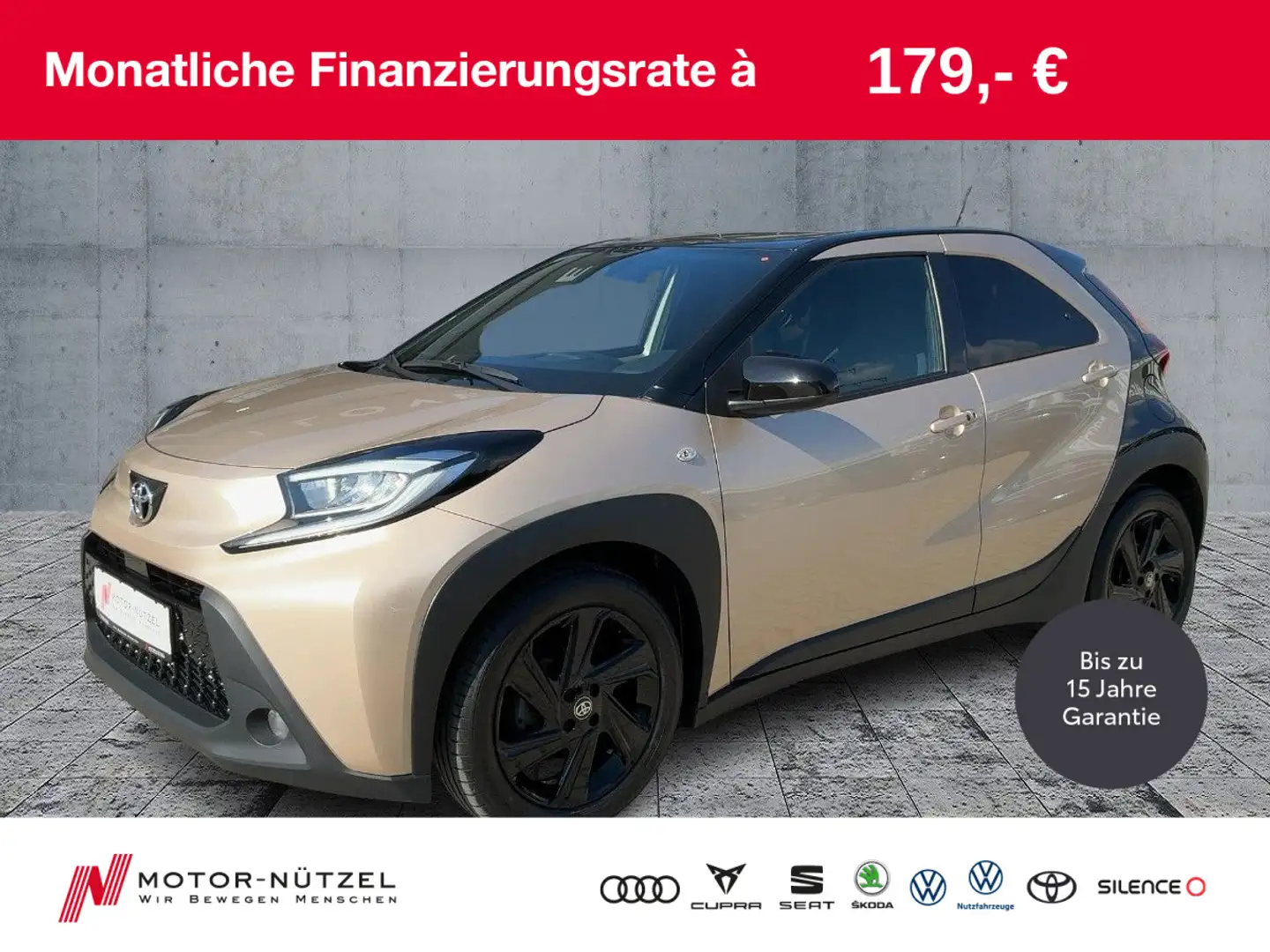 Toyota Aygo X 1.0 VVT-i PULSE LED+ACC+APP+SHZ+RFK+MFL Beige - 1