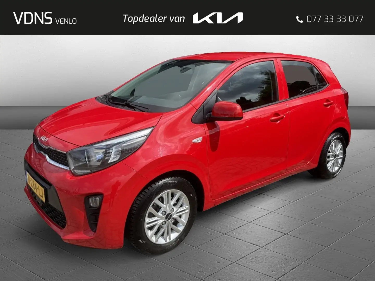 Kia Picanto 1.0 DPi DynamicLine NAVIGATIE via Apple CarPlay / Rood - 1